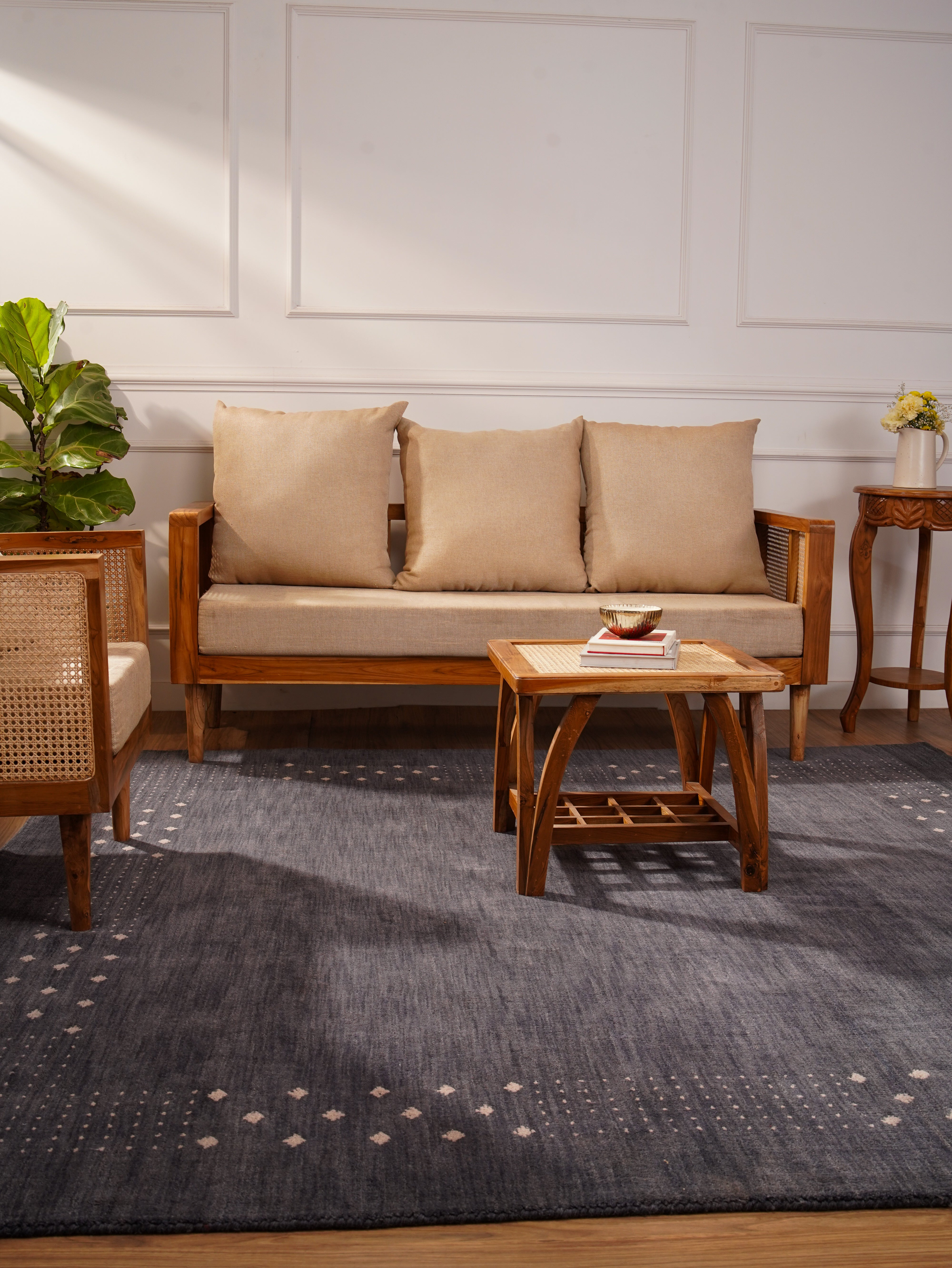 Premium Hand-Knotted Wool Rug - Soft & Durable - Perfect for Living Room, Bedroom & Office Decor - Free Shipping from USA