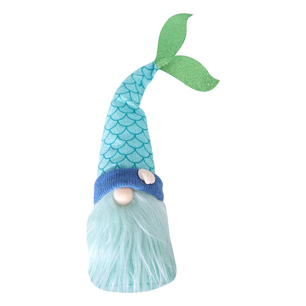 NOLITOY Mermaid Gnomes Beach Tail Ornament - Swedish Gnome Decor for Wedding, Home, Office & Beach Party - Ocean Themed Plush Home Decor (Random Color) - Perfect for Coastal, Nautical & Mermaid Theme Parties