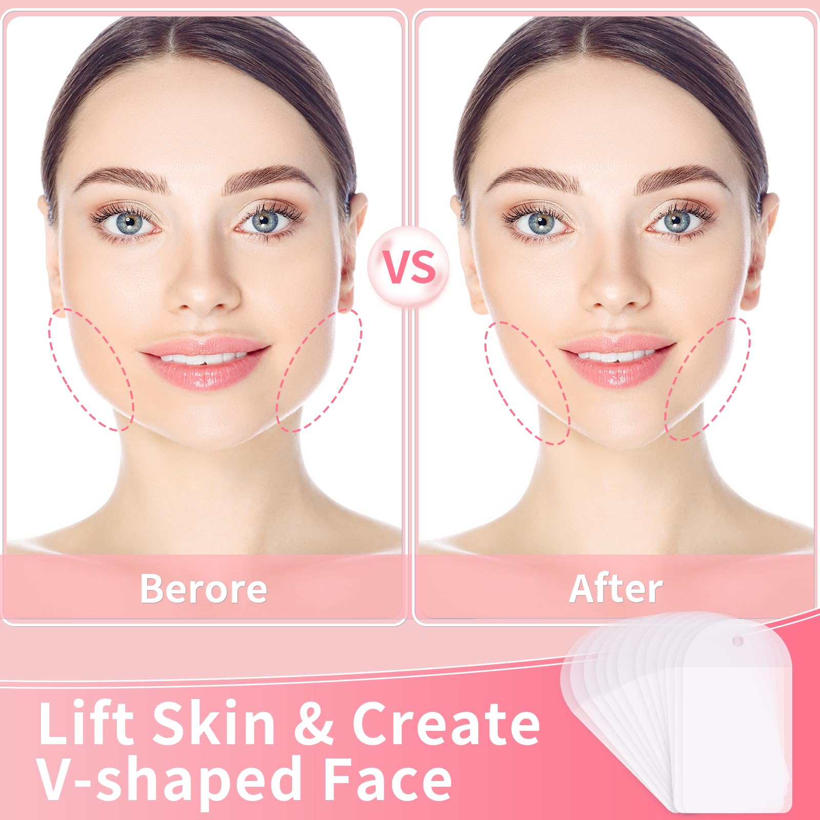 Instant Face Lift Tape - 140PCS Invisible Facial Tape for Eyes & Neck - Perfect for Makeup & Sagging Skin