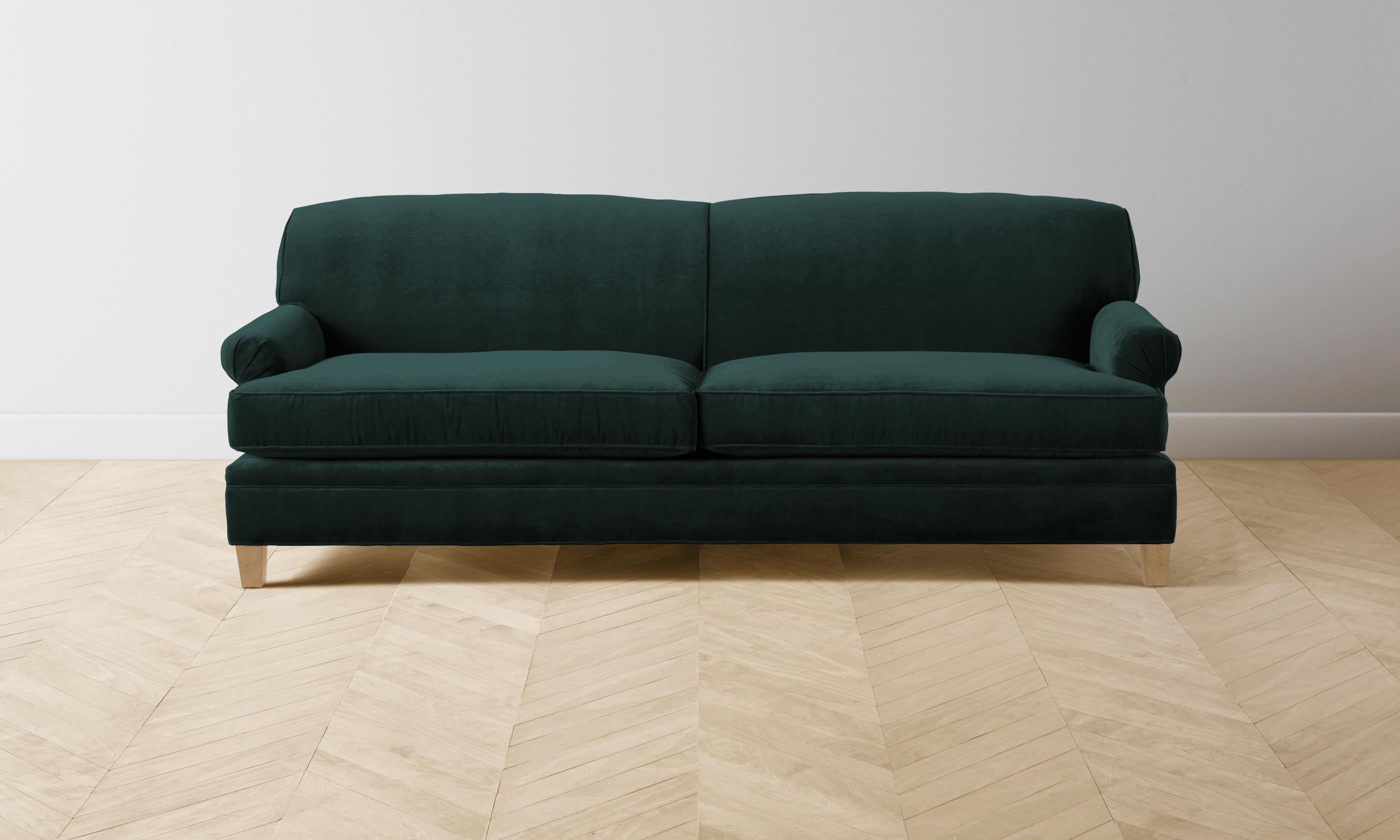 Carmine Sofa - Luxurious Performance Velvet in Emerald Green for Living Room & Lounge | Stylish & Durable Modern Furniture