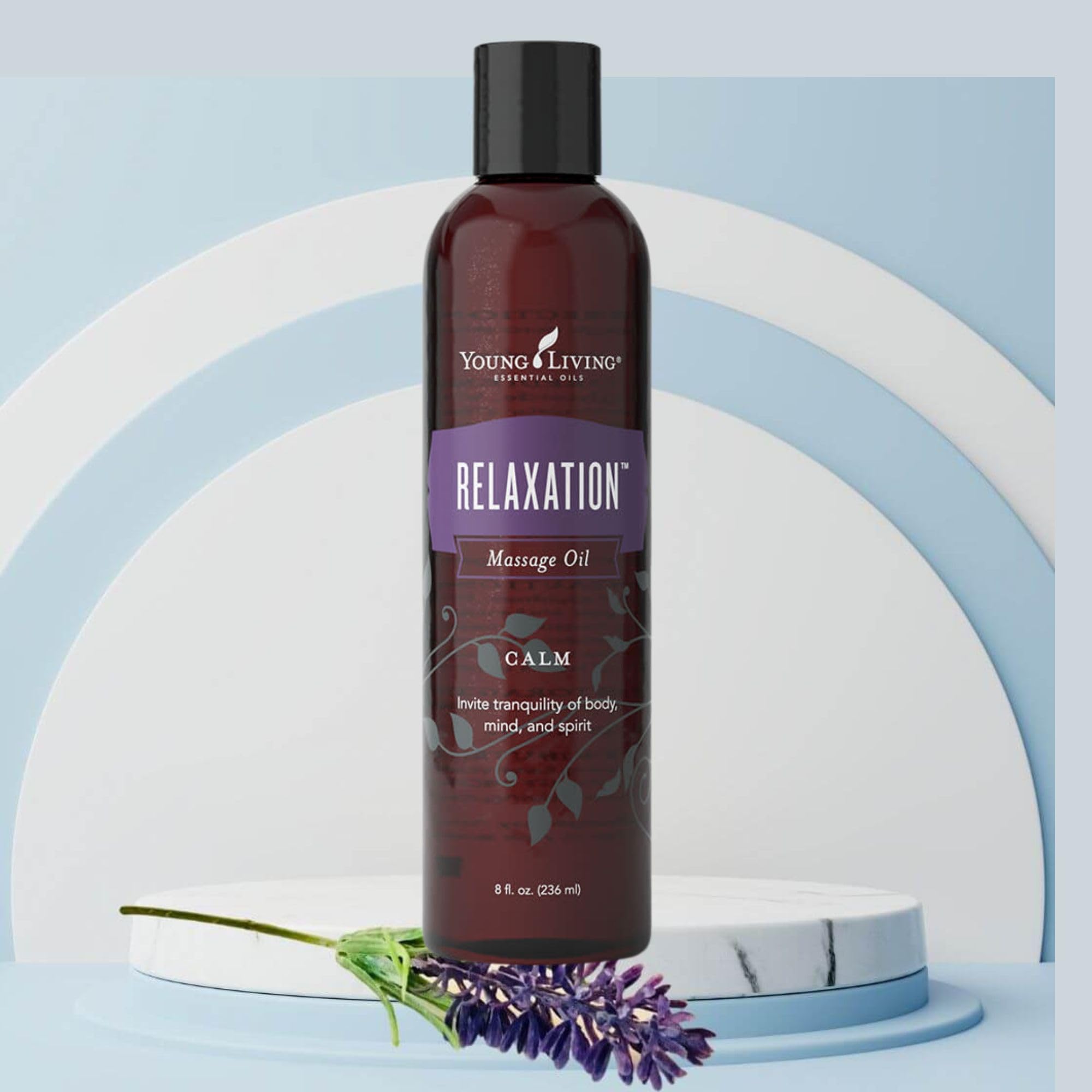 Young Living Relaxation Massage Oil 8 oz - Moisturizing Body Oil for Dry Skin, Natural Skincare Remedy with Aromatherapy Benefits | Perfect for Spa Nights, Post-Workout Recovery & Stress Relief