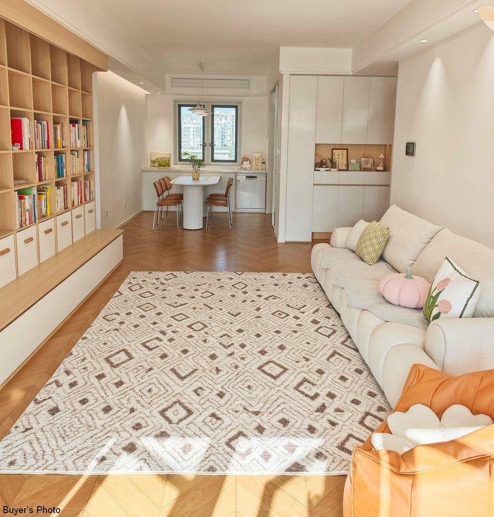 Modern Geometric Area Rugs for Bedroom, Living Room & Dining Room - Mid Century Contemporary Floor Carpets - Perfect for Home Decor, Office Spaces & Interior Design