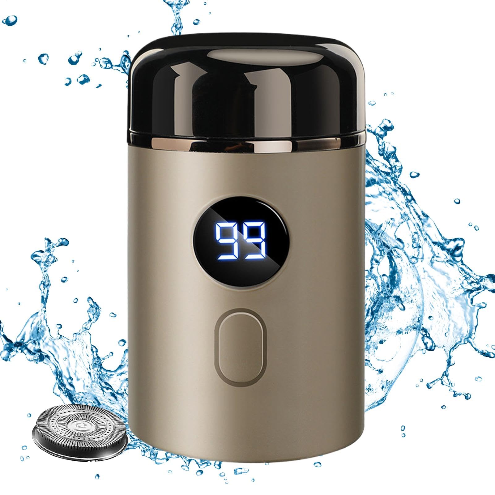 Men's Travel Electric Shaver - Portable Rechargeable Beard Trimmer & Body Groomer | Compact Shaving Machine for Business Trips, Gym, Camping & Father's Day Gifts
