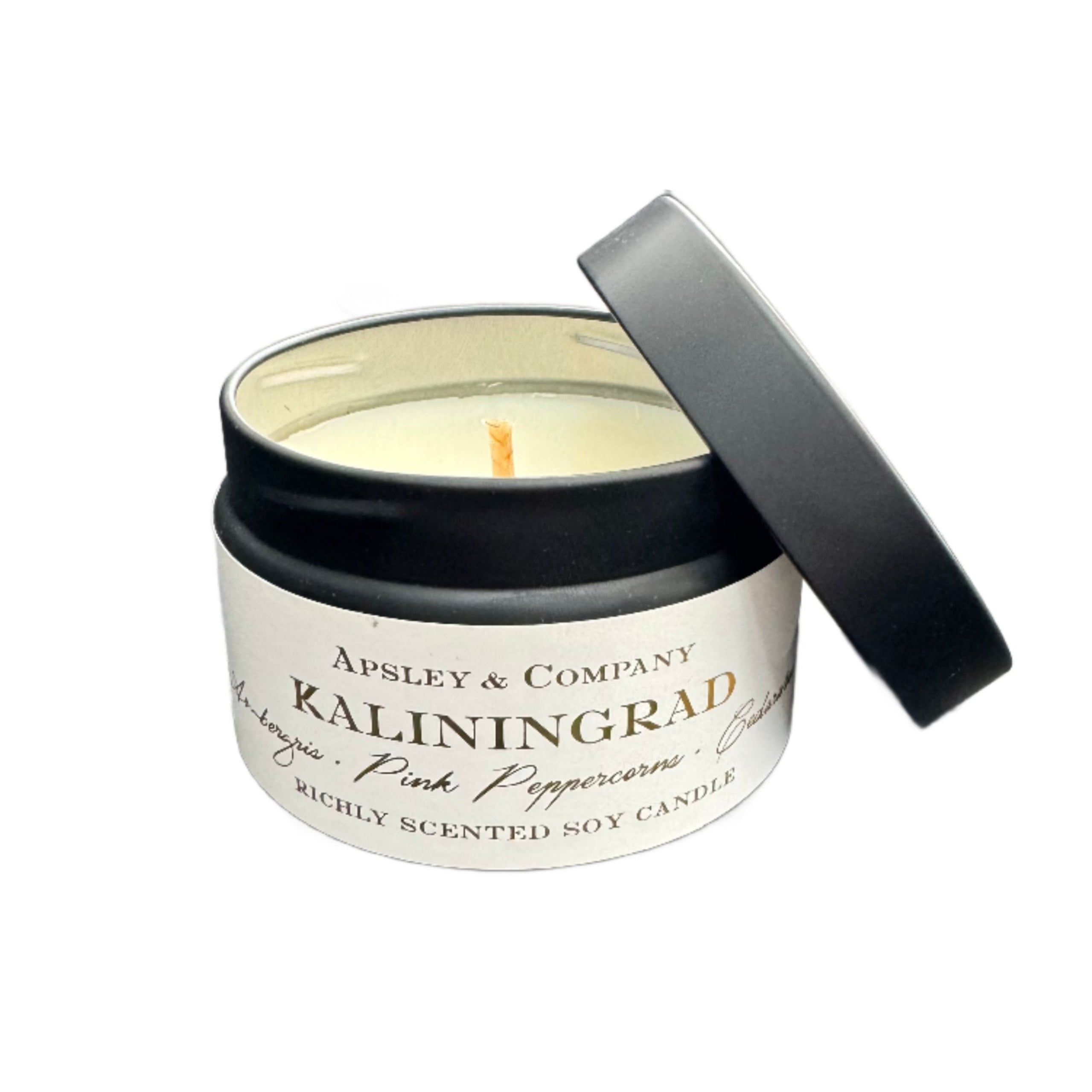 Premium Kaliningrad Scented Travel Candle 150g - Handmade Soy Wax Aromatherapy Candle by Apsley & Co | Perfect for Relaxation, Gifts & Home Decor