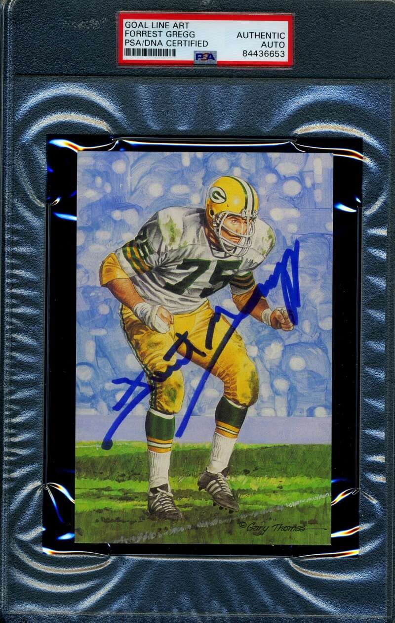 Forrest Gregg PSA DNA Authenticated Signed Goal Line Art Card Autograph - Perfect for NFL Memorabilia Collectors and Sports Fans Display