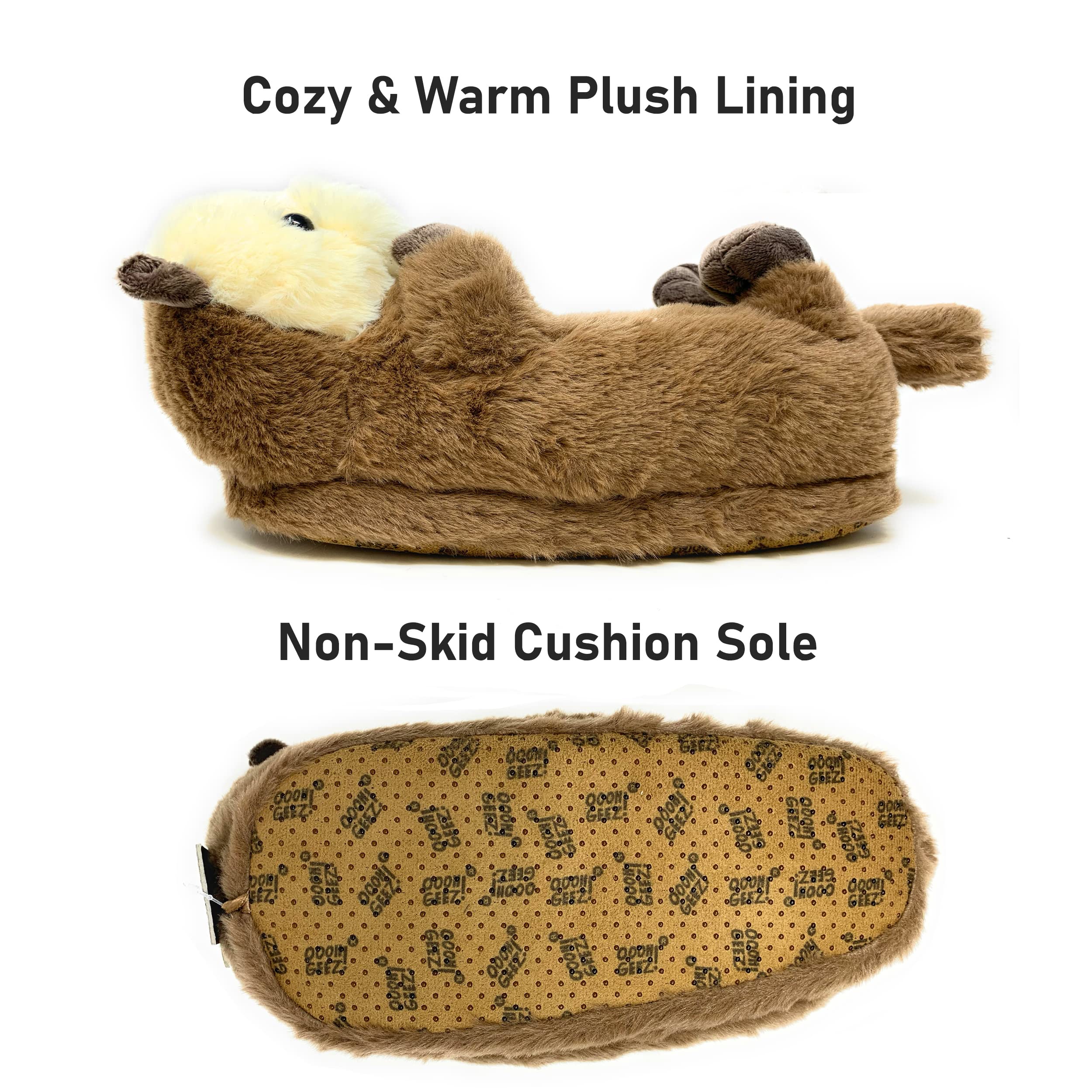 Funny Animal Hug Slippers for Women - Cute Plush Cozy Warm House Slippers with Non-Slip Grippers | Perfect for Indoor Comfort, Lounge Wear & Gift Giving