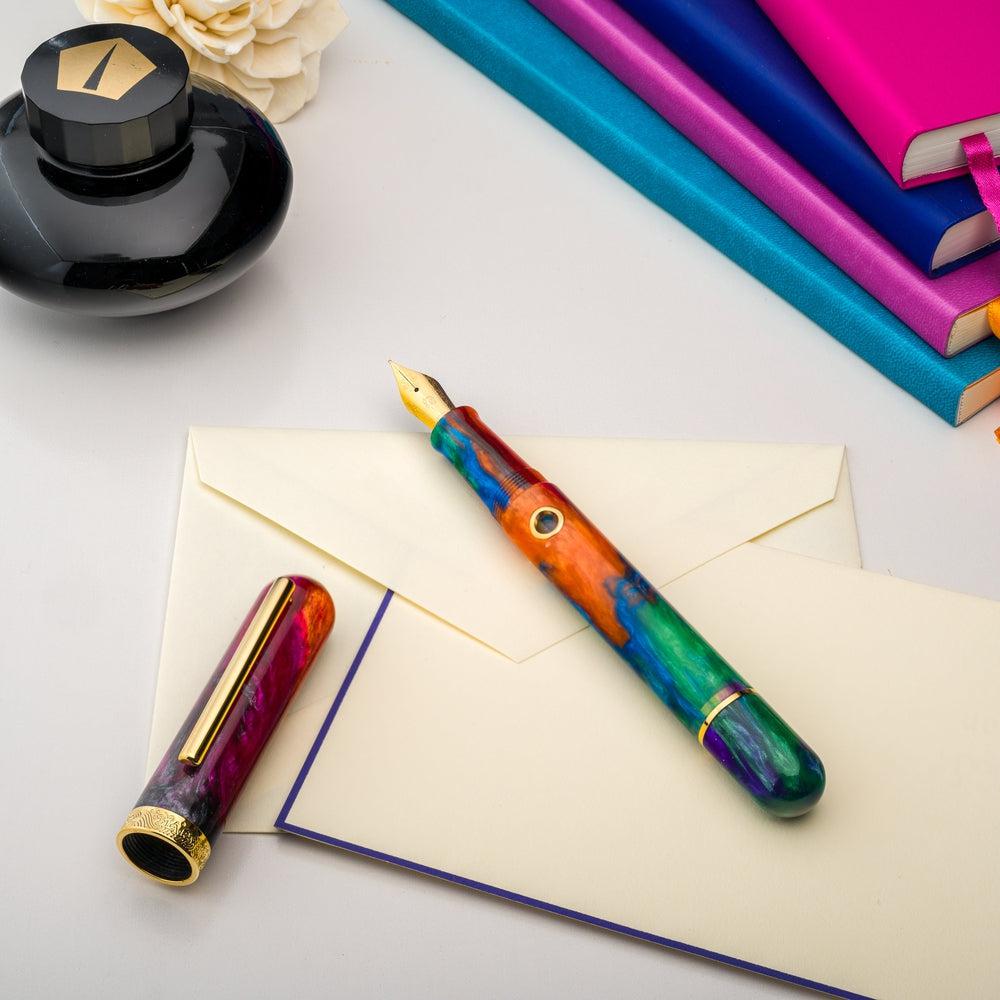 Nahvalur (Narwhal) Macaw Fountain Pen - Limited Edition 2023 - Premium Writing Instrument for Calligraphy, Journaling & Gift Giving