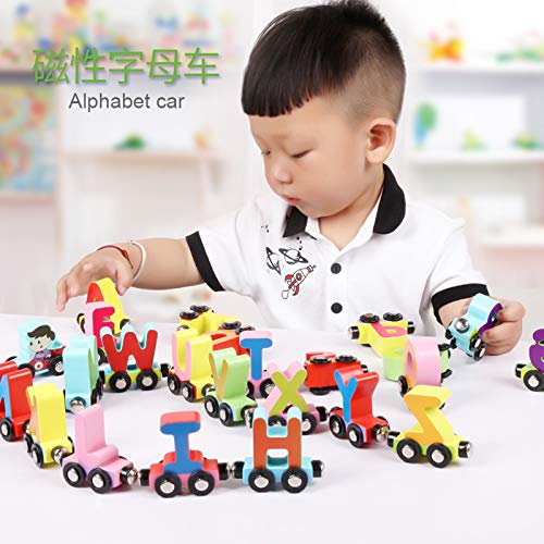 Wooden Magnetic Alphabet & Number Train Set for Kids – Early Learning Educational Toy for Toddlers | Perfect for Preschool Playtime & Montessori Activities