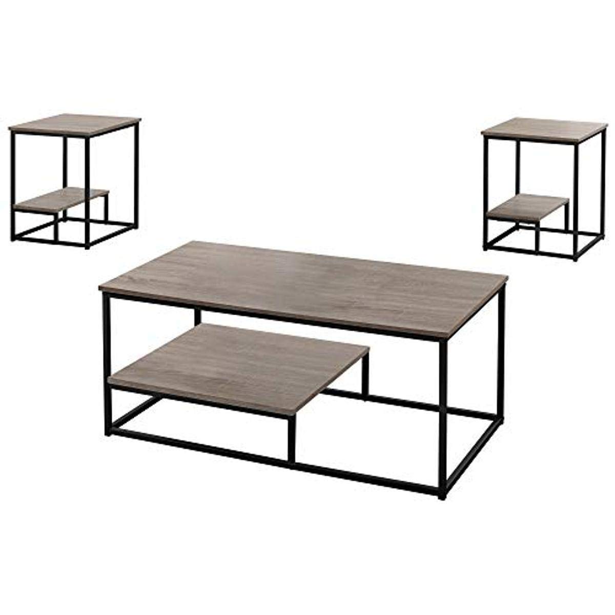 Monarch Specialties 4-Piece Dark Taupe Dining Table Set - Perfect for Small Spaces, Apartments & Cozy Kitchens