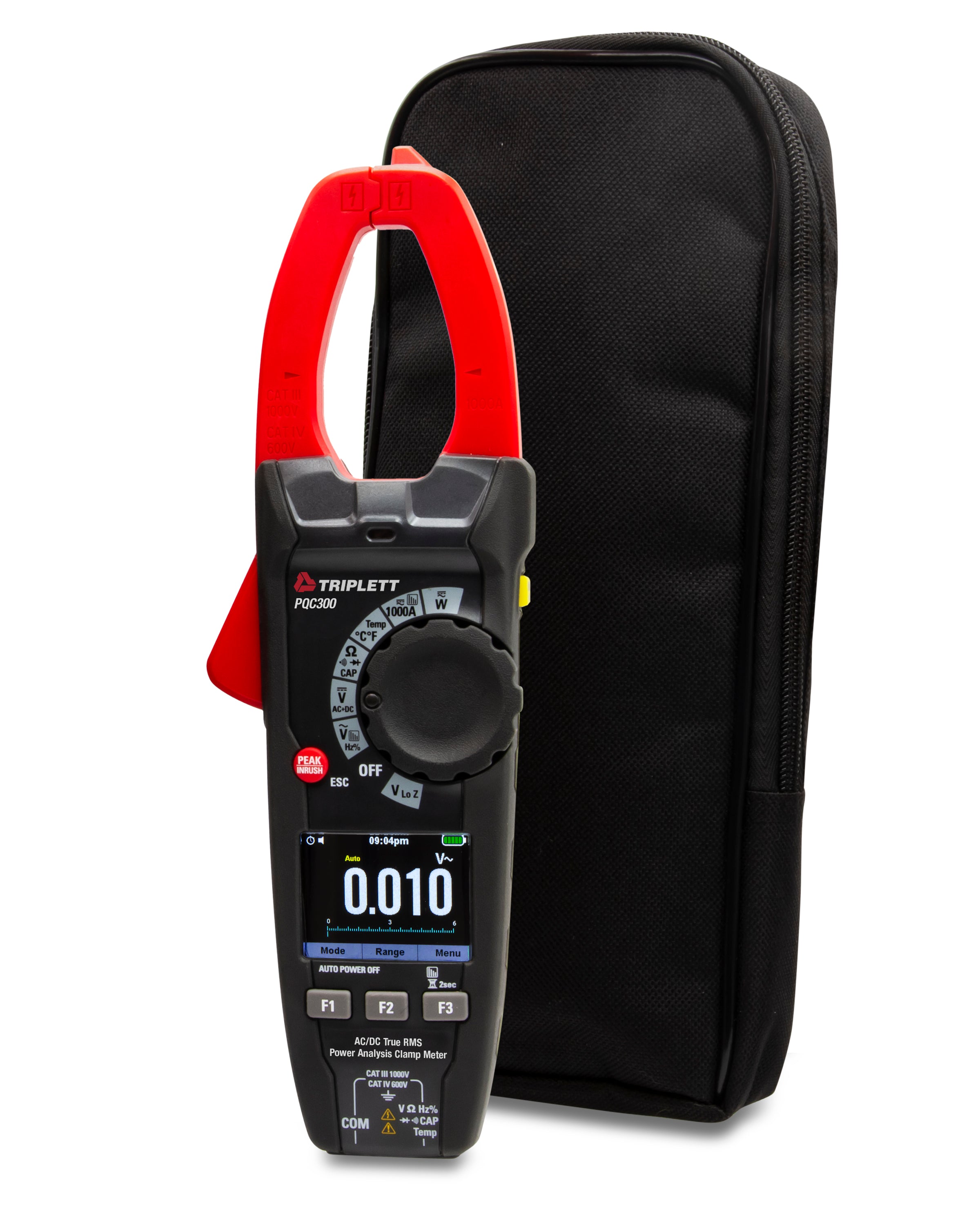 PQC300 Single Phase True RMS Power Quality Clamp Meter - Professional Electrical Testing Tool for HVAC, Industrial Maintenance & Energy Auditing