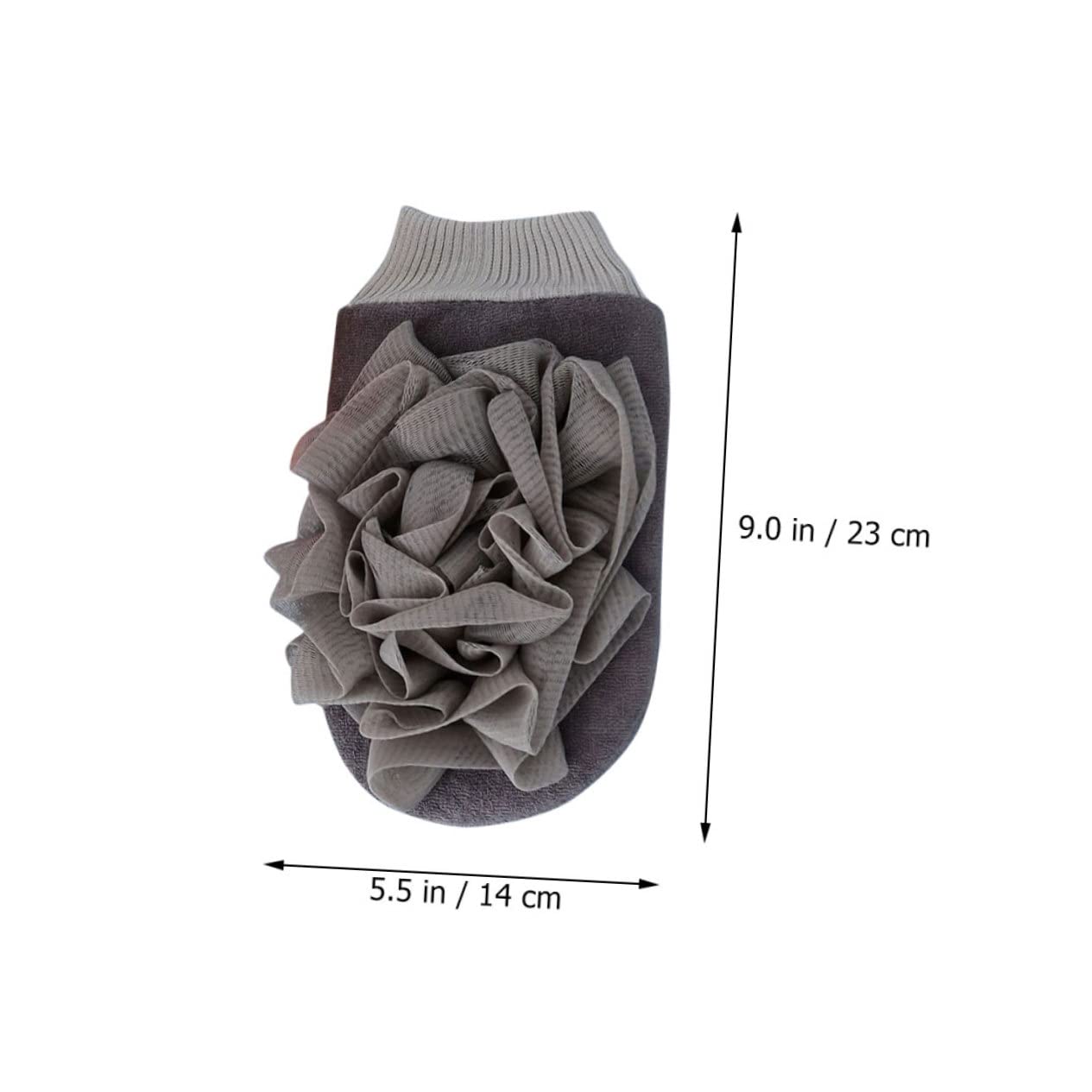 Beautifufu Exfoliating Bath Gloves for Men - 2 Pack Flower Scrub Mitts, Body Wash Gloves for Deep Cleansing & Skin Care - Grey & Pink Shower Accessories - Perfect for Spa, Massage & Daily Exfoliation