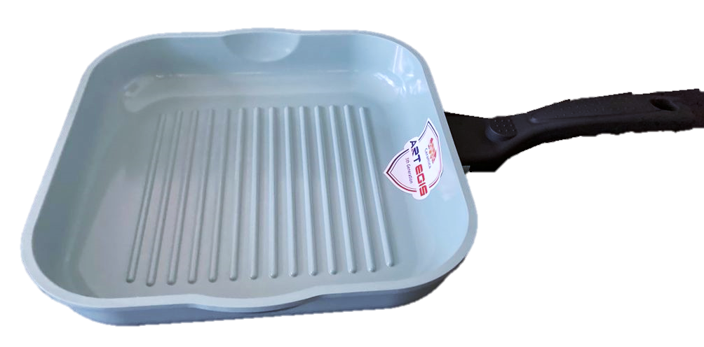 JADECOOK 11/28cm Square Grill Pan - Non-Stick Square Frying Pan for Perfect Steaks & Pancakes - Ideal for Indoor/Outdoor Cooking, Camping & BBQ Parties