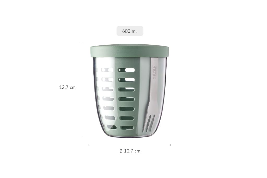 Mepal Ellipse Fruit and Vegetable Storage Container - BPA-Free, Airtight, Microwave Safe - Perfect for Meal Prep, Lunch Box, and Kitchen Organization (Vivid Mauve)