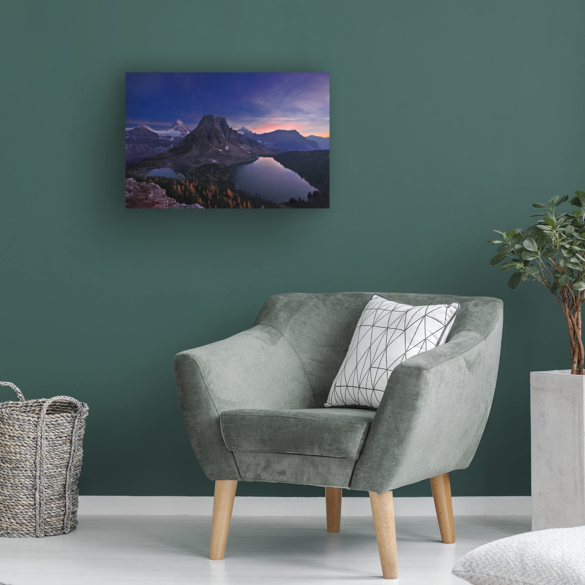 Trademark Fine Art 'Autumn Dream In Canadian Rockies' Canvas Wall Art by Mei Xu - Stunning Landscape Painting for Living Room, Bedroom & Office Decor
