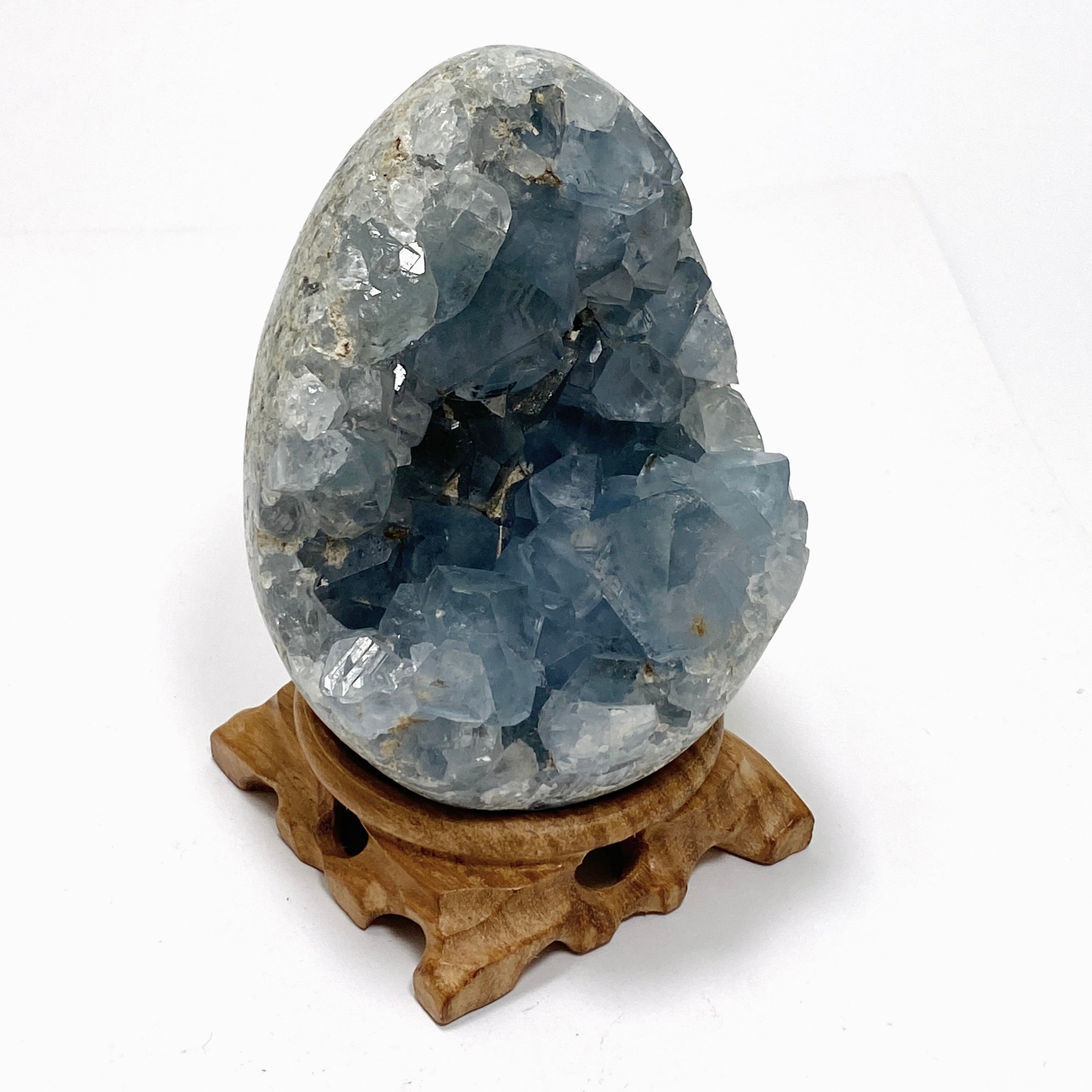 Celestite Egg - Natural Madagascar Healing Crystal for Meditation, Reiki & Energy Work - Perfect for Home Decor, Spiritual Gifts & Chakra Balancing