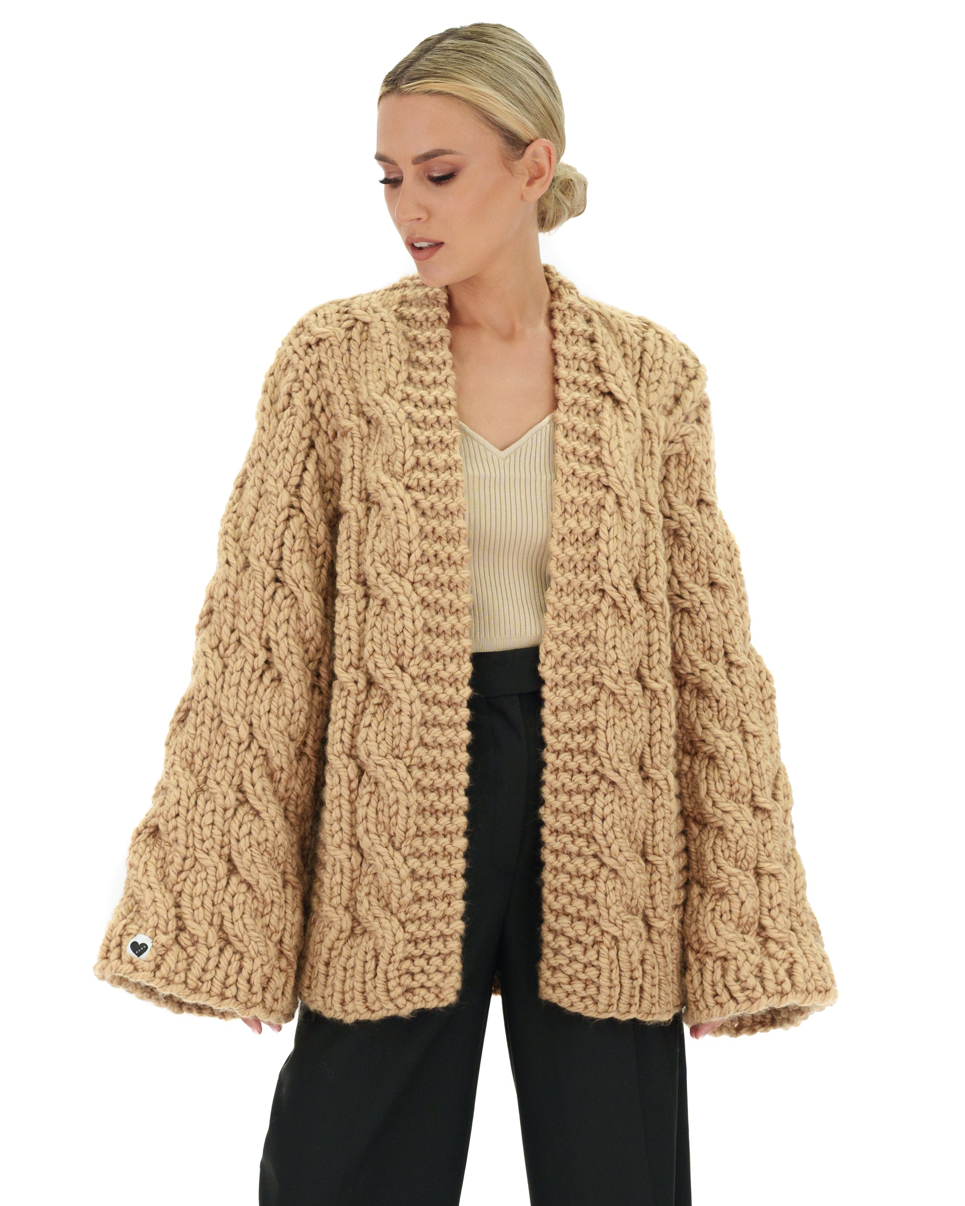 Cozy Cable Knit Cardigan Sweater for Women - Soft Chunky Knit Open Front Long Sleeve Wrap - Perfect for Fall, Winter & Layering Outfits