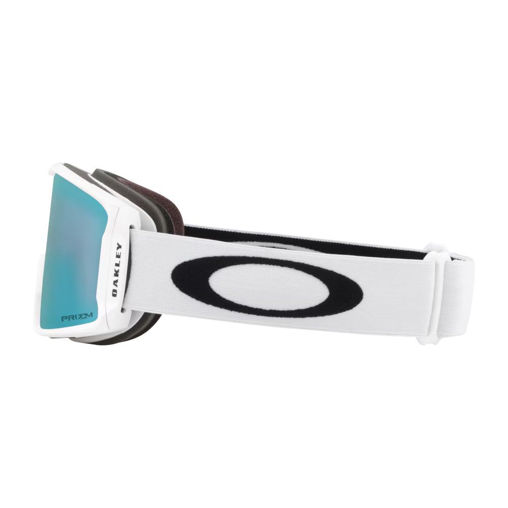 Oakley Line Miner Snow Goggles - Matte White Frame with Snow Sapphire Iridium Lens - Perfect for Skiing, Snowboarding & Winter Sports