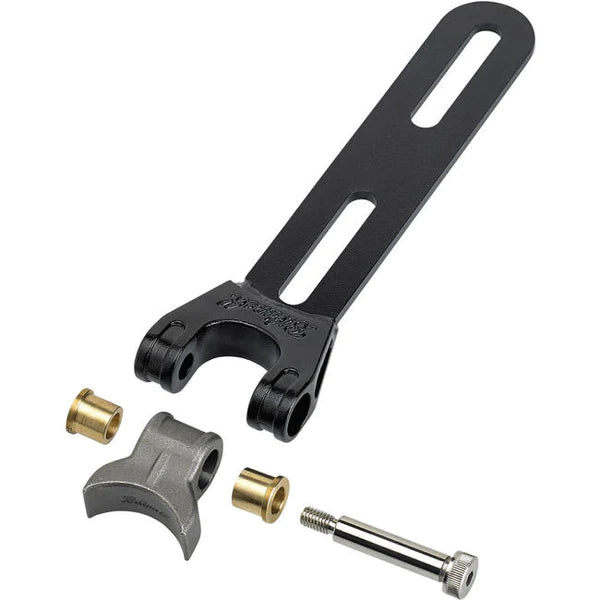 Bitwell Chromoly Seat Hinge - Heavy Duty Black Motorcycle Seat Bracket for Harley, Honda, Yamaha - Perfect for Custom Bike Builds & Seat Upgrades