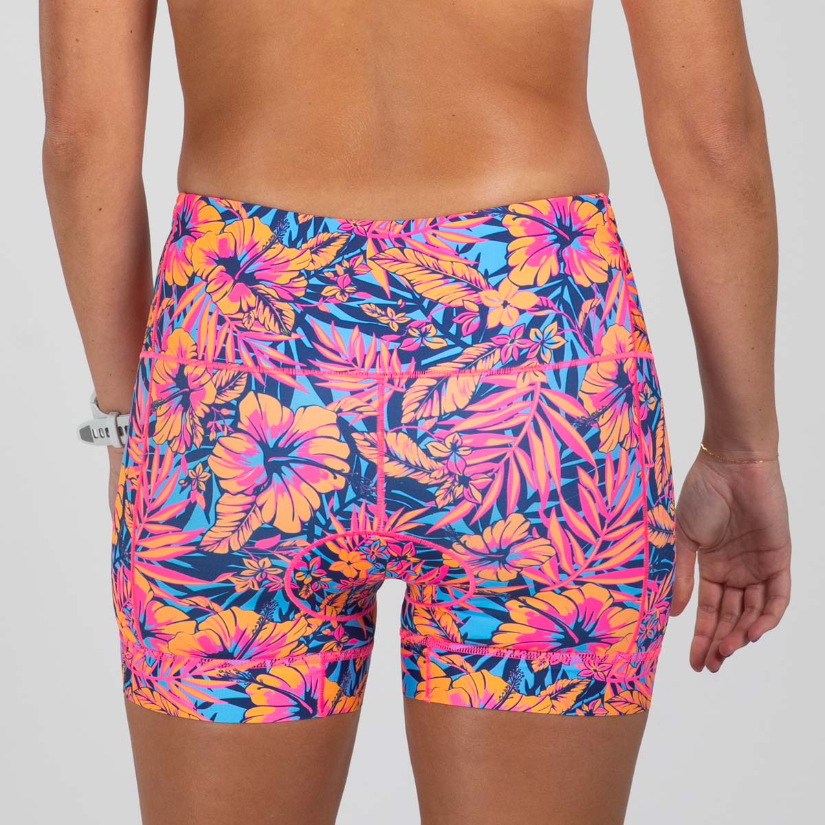 Women's Ltd Tri 4 Short - Club Aloha Style | Comfortable Athletic Shorts for Running, Yoga & Beachwear | Perfect for Workouts, Lounging & Summer Activities