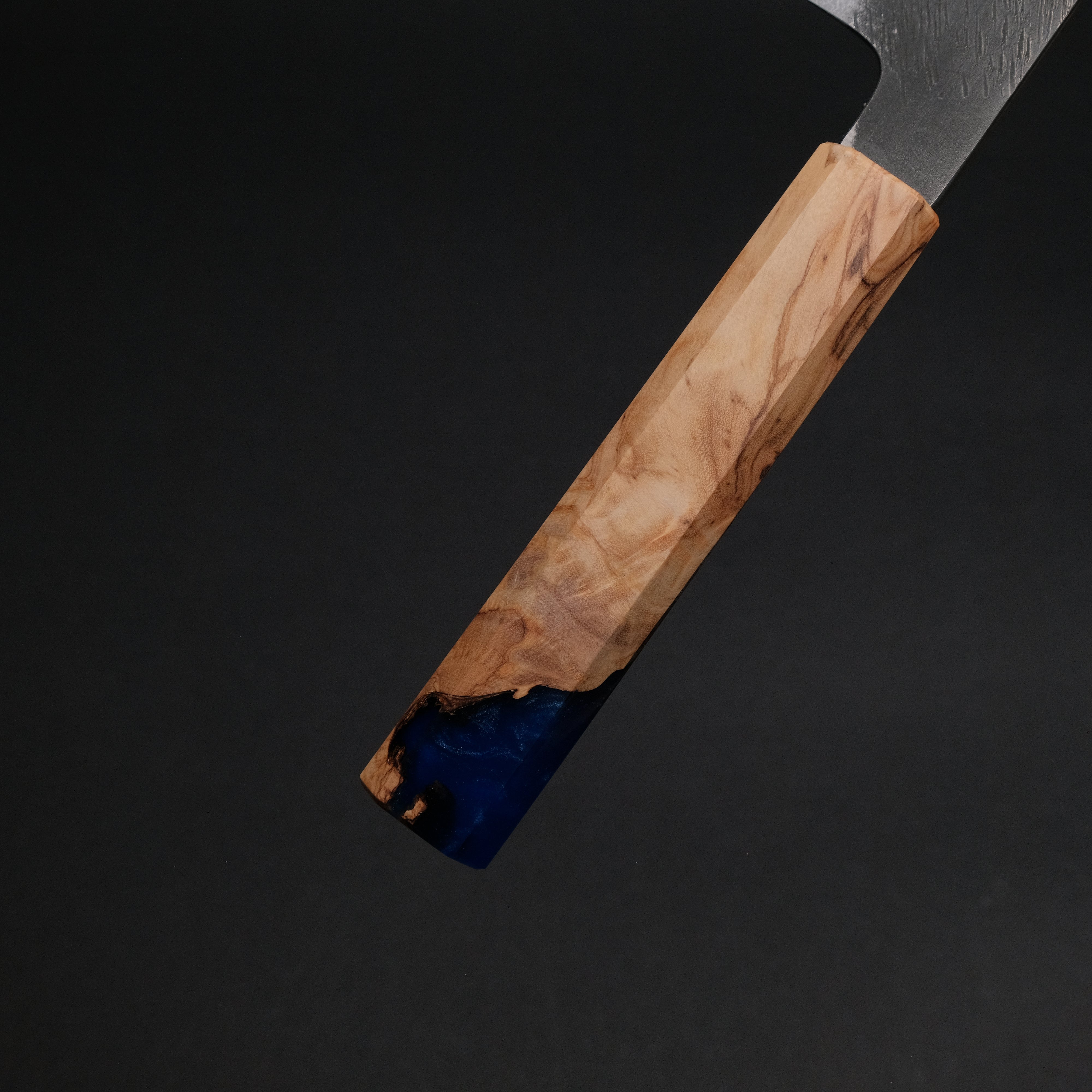 Premium Ajikataya White #2 Matsuba Damascus Santoku Knife 180mm - Olive Wood & Resin Handle (#19) - Japanese Kitchen Knife for Professional Chefs & Home Cooking - Perfect for Slicing, Dicing & Chopping Vegetables, Meat & Fish