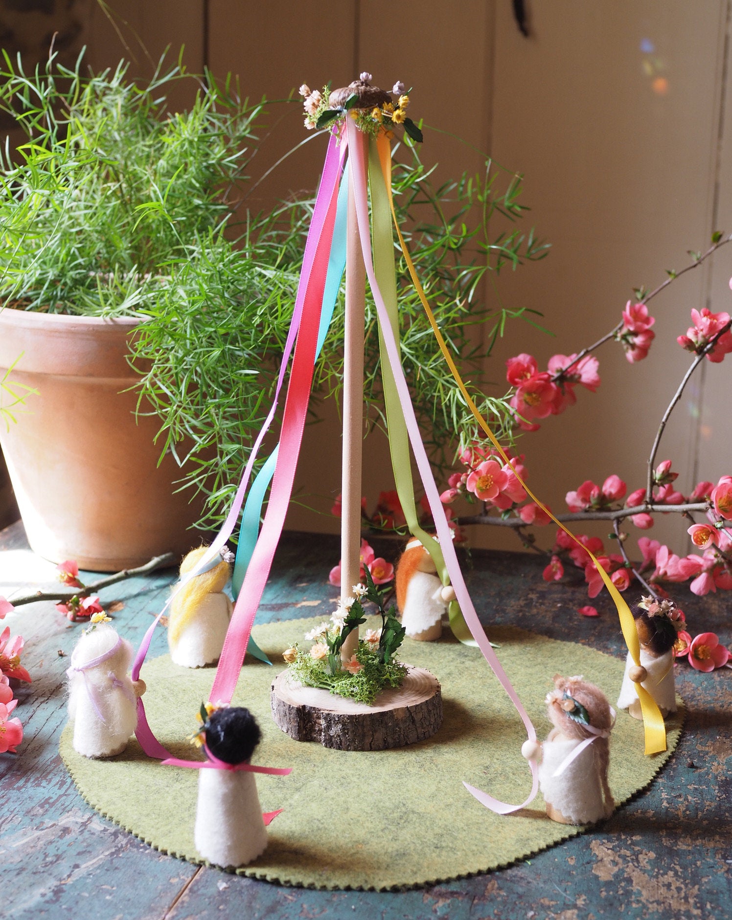 Maypole and Dancers DIY Craft Kit for Kids - Traditional Folk Dance Activity Set for Spring Festivals & Cultural Celebrations