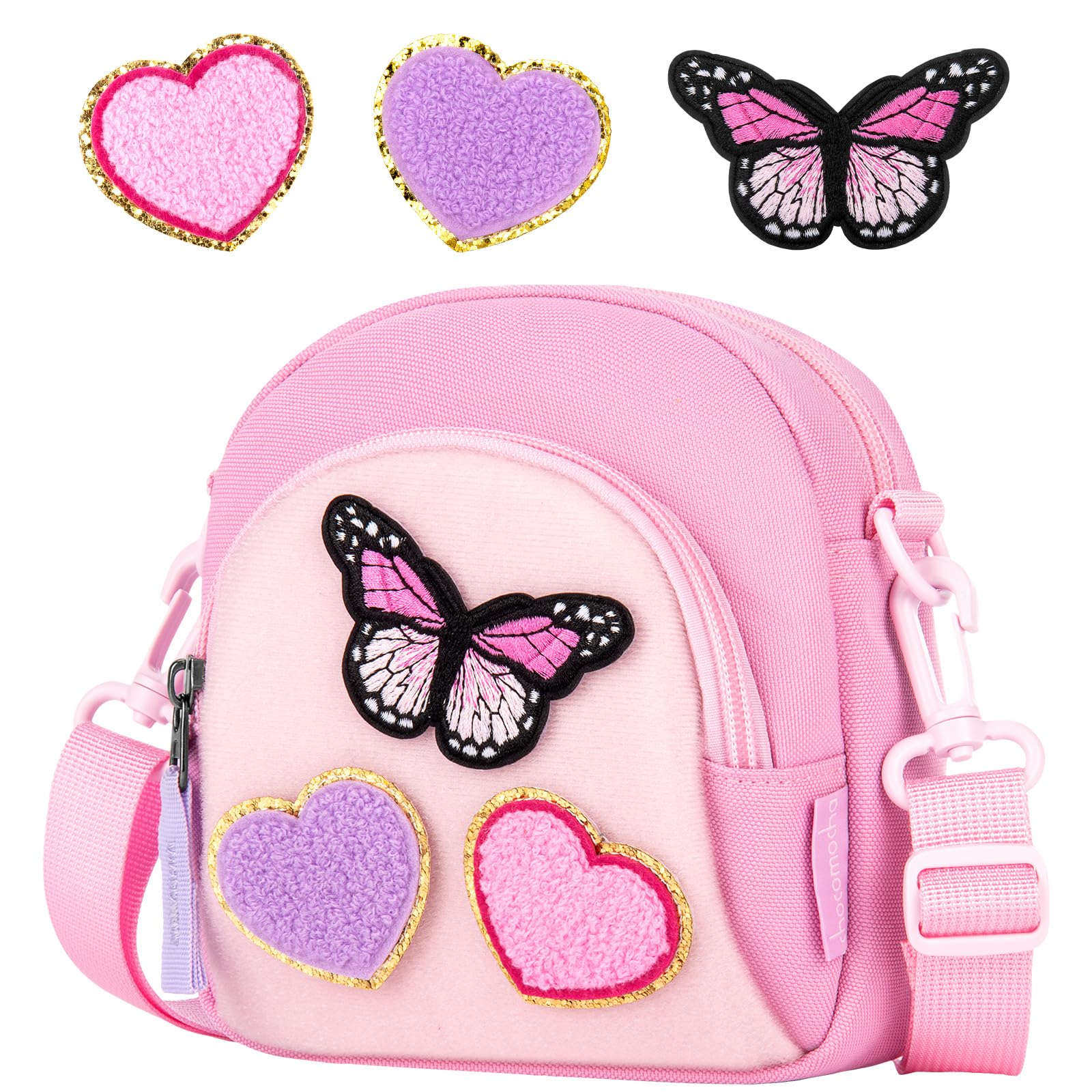 Choco Mocha Girls Crossbody Purse for Kids Ages 2-8 | Toddler Shoulder Bag for Little Girls | Perfect for School, Parties & Daily Use