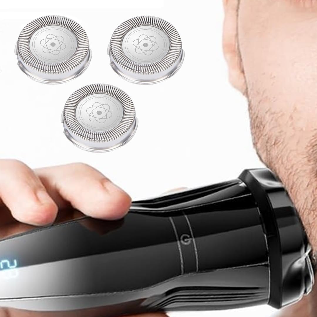 3-Pack Replacement Shaver Blades for Philips Norelco HQ64, HQ6070, HQ6073, HQ5710, 7310, PT720, PT726, PT725 - Compatible with Electric Razors for Men - Perfect for Travel, Home & Office Use