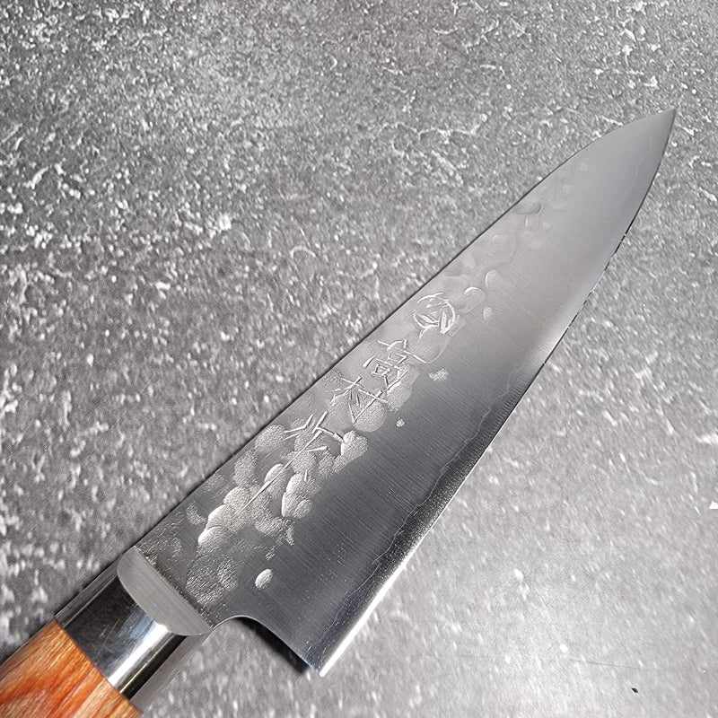 Takamura Chromax Tsuchime Petty Knife 130mm - Japanese Stainless Steel Kitchen Knife for Precision Slicing, Peeling & Garnishing