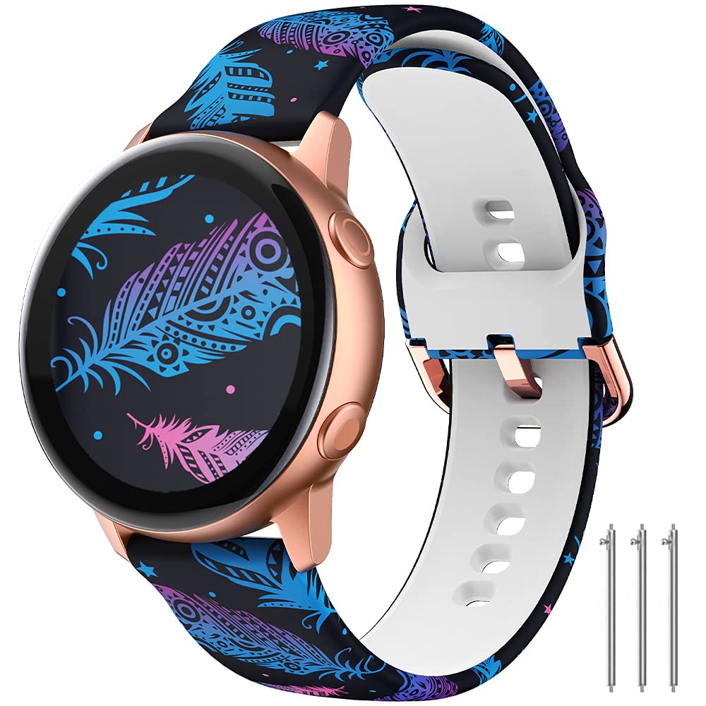 TOOLAIK 20mm Sports Watch Band Compatible with Samsung Galaxy Watch 6 Classic 47mm/43mm, Watch 5/5 Pro, Watch 4, Galaxy Watch 3 41mm & Active 2 40mm/44mm - Durable Silicone Wristband for Men & Women - Perfect for Running, Gym Workouts & Daily Wear