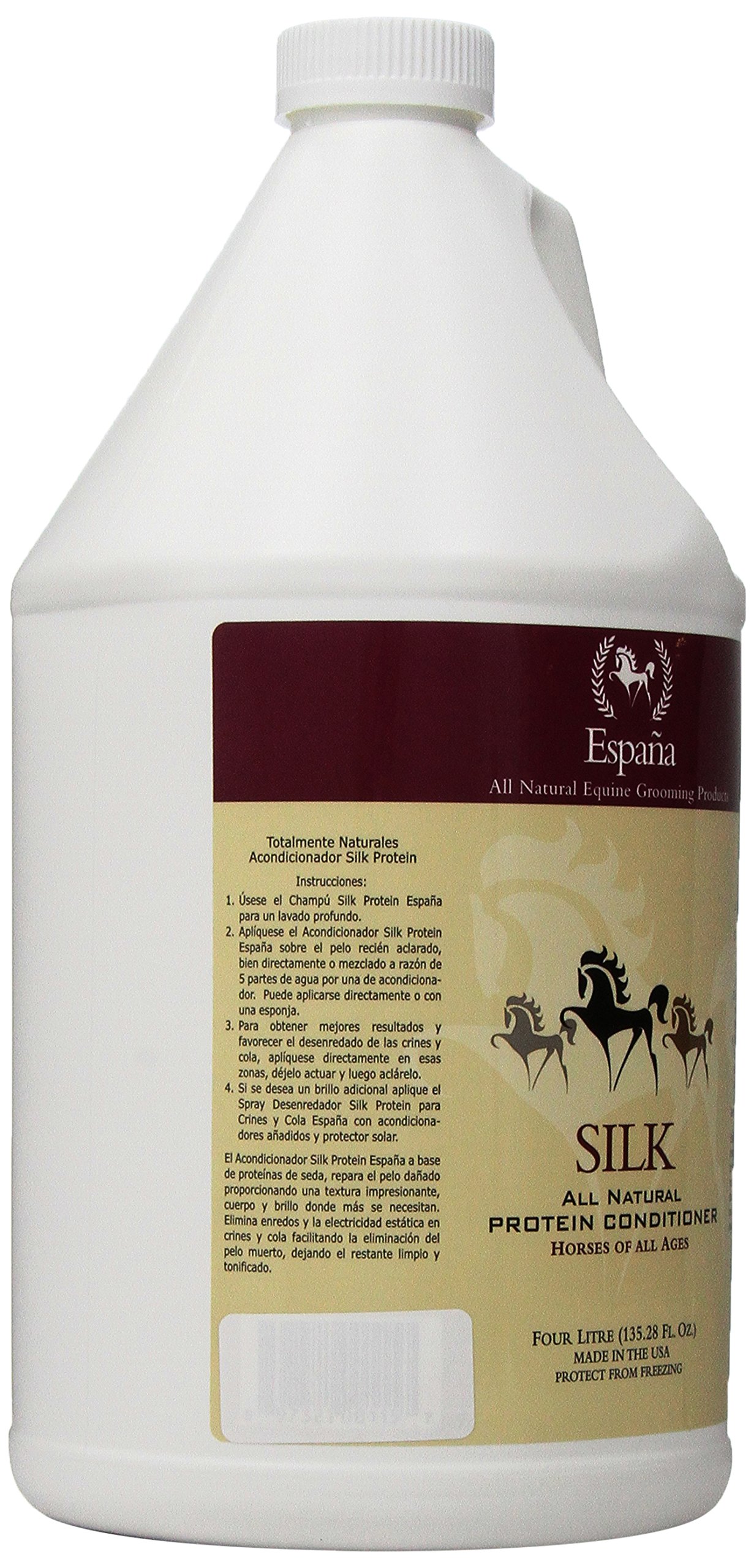 Espana Silk ESP1025E Horse Silk Protein Conditioner - 135.28 oz | Deep Moisturizing & Detangling for Show Horses & Daily Care | Perfect for Competition Prep & Coat Maintenance