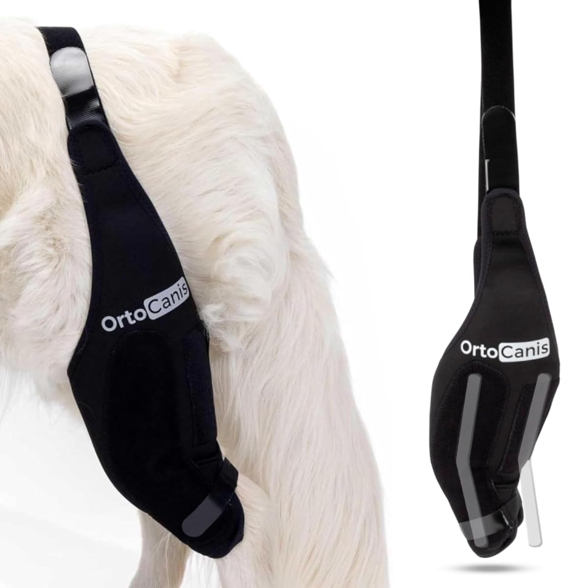 Ortocanis Dog Knee Brace for Torn ACL, Ligament Rupture & Patella Luxation - Adjustable Dog ACL Support Brace for Hind Leg - Veterinary-Approved Back Leg Brace for Small Dogs (XXXS, Left) - Ideal for Post-Surgery Recovery & Daily Mobility Support
