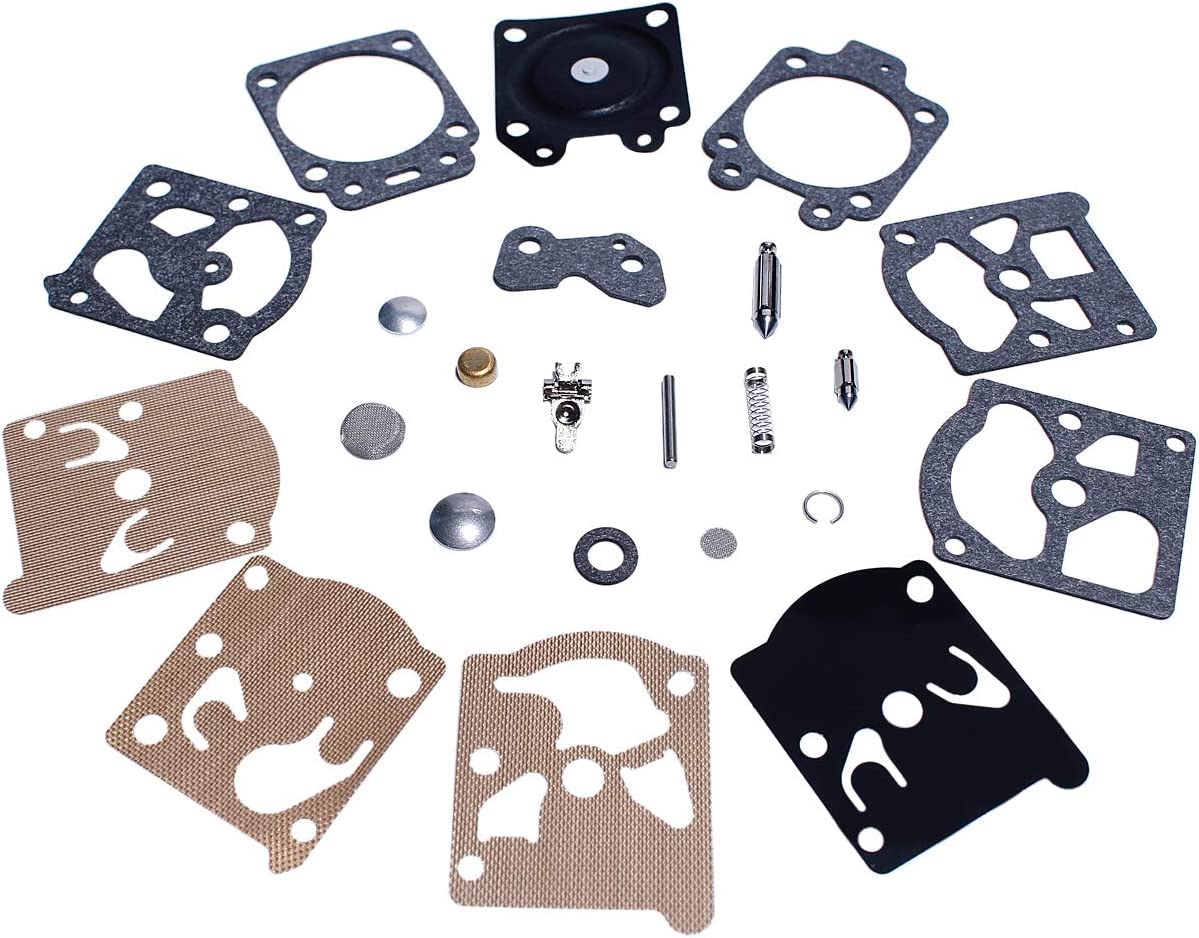 MaxLLTo Replacement K20-WAT Carburetor Gasket Repair Kit - Compatible with Walbro WA & WT Carburetors - Fits Stihl 017/025/021, Echo CS3000/C3450, Husqvarna 36/39/40/55/244R/245R/132 - Perfect for Chainsaw & Power Equipment Maintenance & Repair