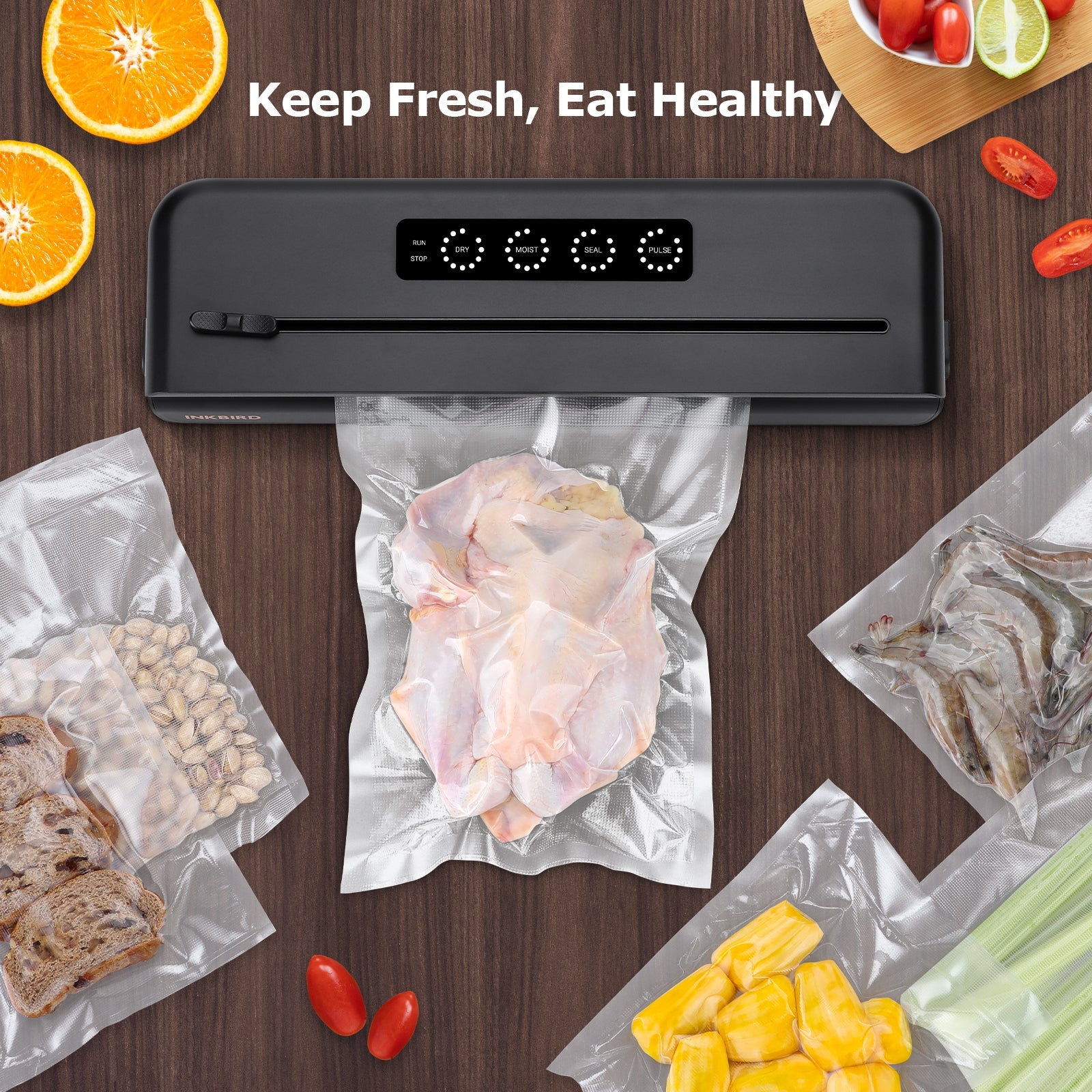 IVS 011 Vacuum Sealer Machine for Food Preservation | Airtight Kitchen Appliance for Meal Prep, Sous Vide & Freezer Storage