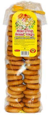Vanilla Mini Sushki - Russian Tea Bread Rings (Pack of 3) | Crispy Snack for Coffee, Tea Time & Healthy On-the-Go Breakfast
