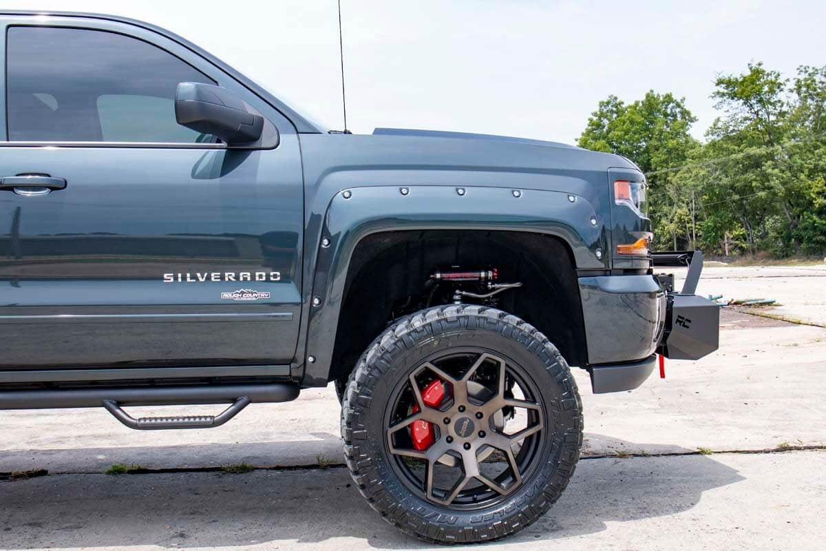 2014-2016 GMC Sierra Chevrolet Silverado 1500 4WD Lift Kit - 7 Inch Suspension Bracket Kit for Vertex Coilovers & Shocks (Part# 29850) - Off-Road Truck Accessories for Enhanced Performance