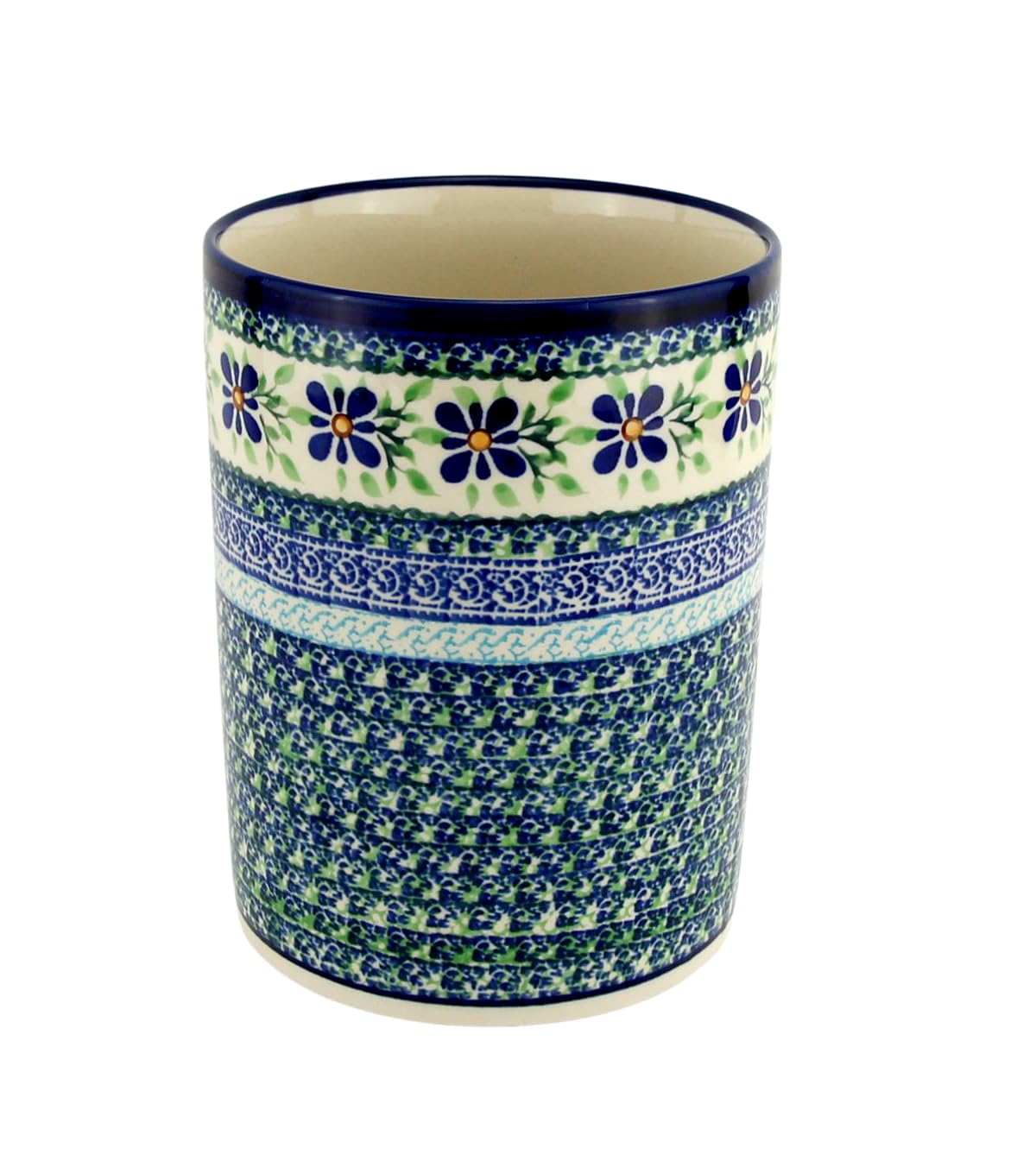 Authentic Polish Pottery Boleslawiec Ceramic Utensil Holder - 7
