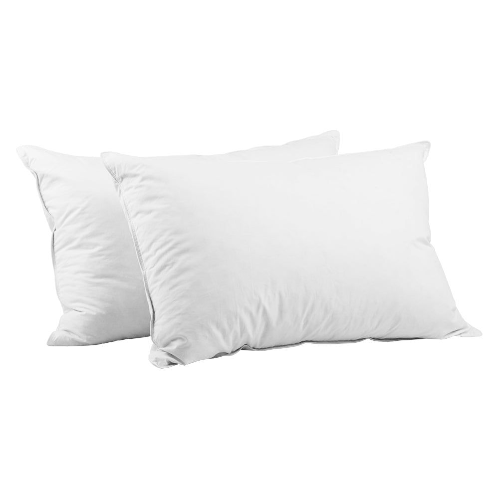 Premium Giselle Bedding Goose Feather Down Pillow Twin Pack - Ultra Soft & Hypoallergenic for Side Sleepers, Back Pain Relief - Perfect for Guest Rooms, Hotels & Luxury Bedding
