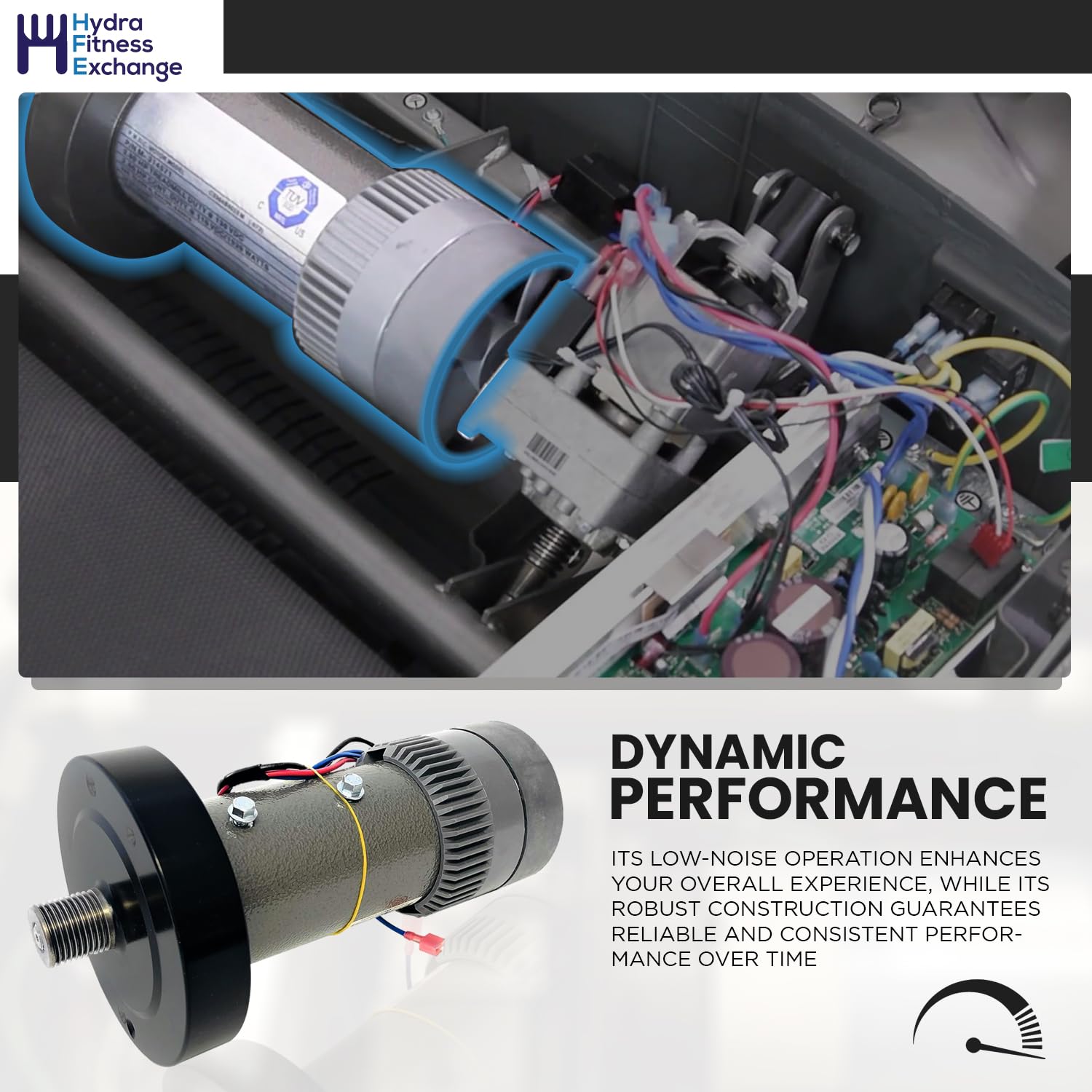 2.80 HP DC Drive Motor with Flywheel - Heavy Duty Permanent Magnet Treadmill Motor for Smooth Operation & Easy Replacement (P/N 286075 & 295730) - Compatible with HealthRider, Gold's Gym H55T - Perfect for Home Gym Treadmill Repairs & Maintenance