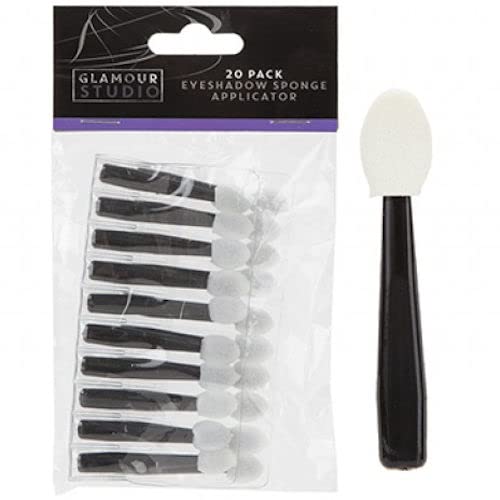 20 Pack Disposable Eyeshadow Sponge Applicators - Soft Blending Sponges for Makeup Artists & Beginners | Perfect for Professional Makeup, Cosplay & Everyday Use