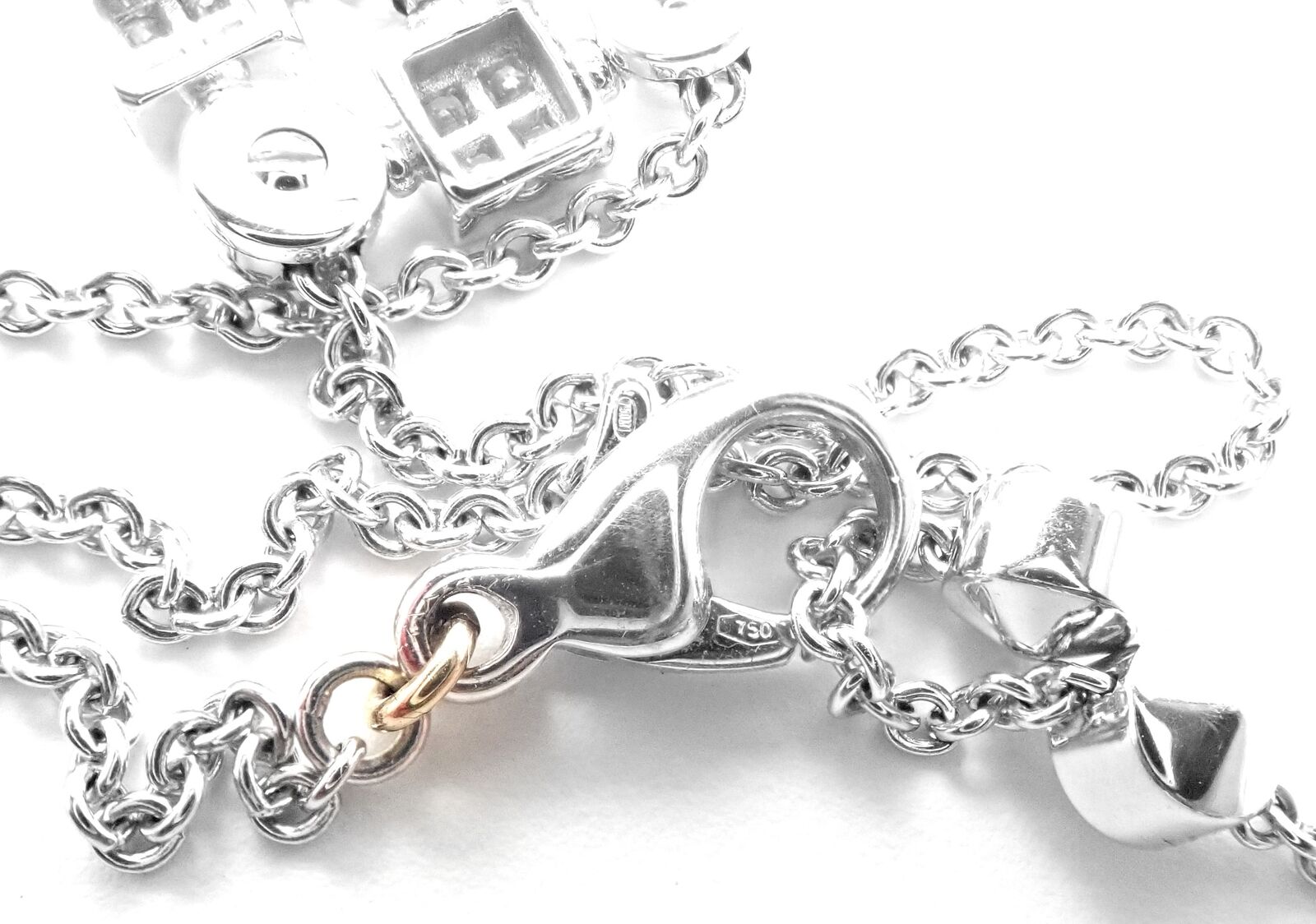 Authentic Bvlgari Bulgari 18k White Gold Lucea Diamond Pendant Necklace for Women - Luxury Jewelry Gift for Anniversary, Wedding & Special Occasions