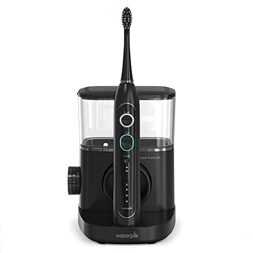 Waterpik Sonic-Fusion 2.0 Professional Electric Toothbrush & Water Flosser Combo - Black | Dual Cleaning for Healthier Gums & Teeth | Perfect for Travel, Home & Dental Care Routine