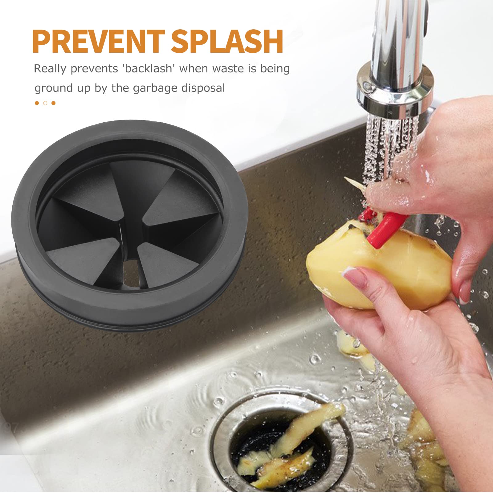 Upgraded 2-Pack EPDM Rubber Sink Baffle Splash Guard - 3 1/8