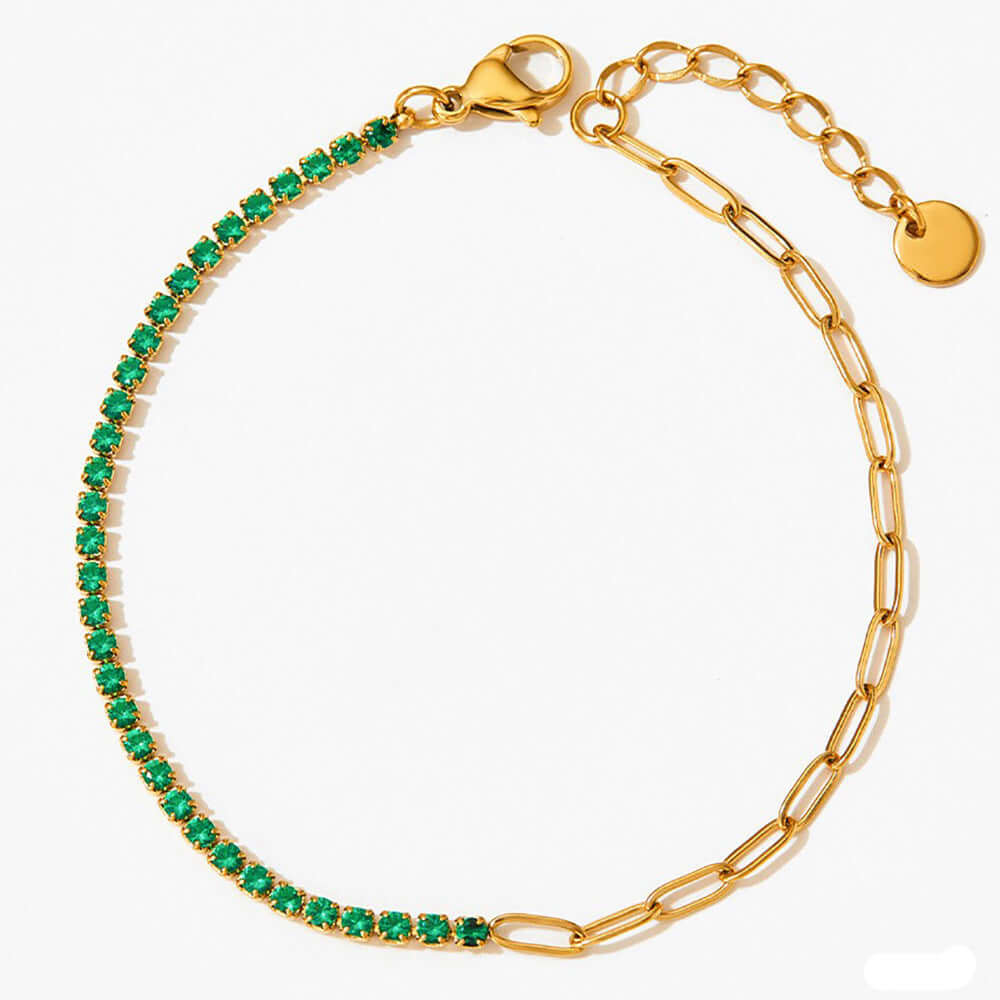 Gold + Green CZ