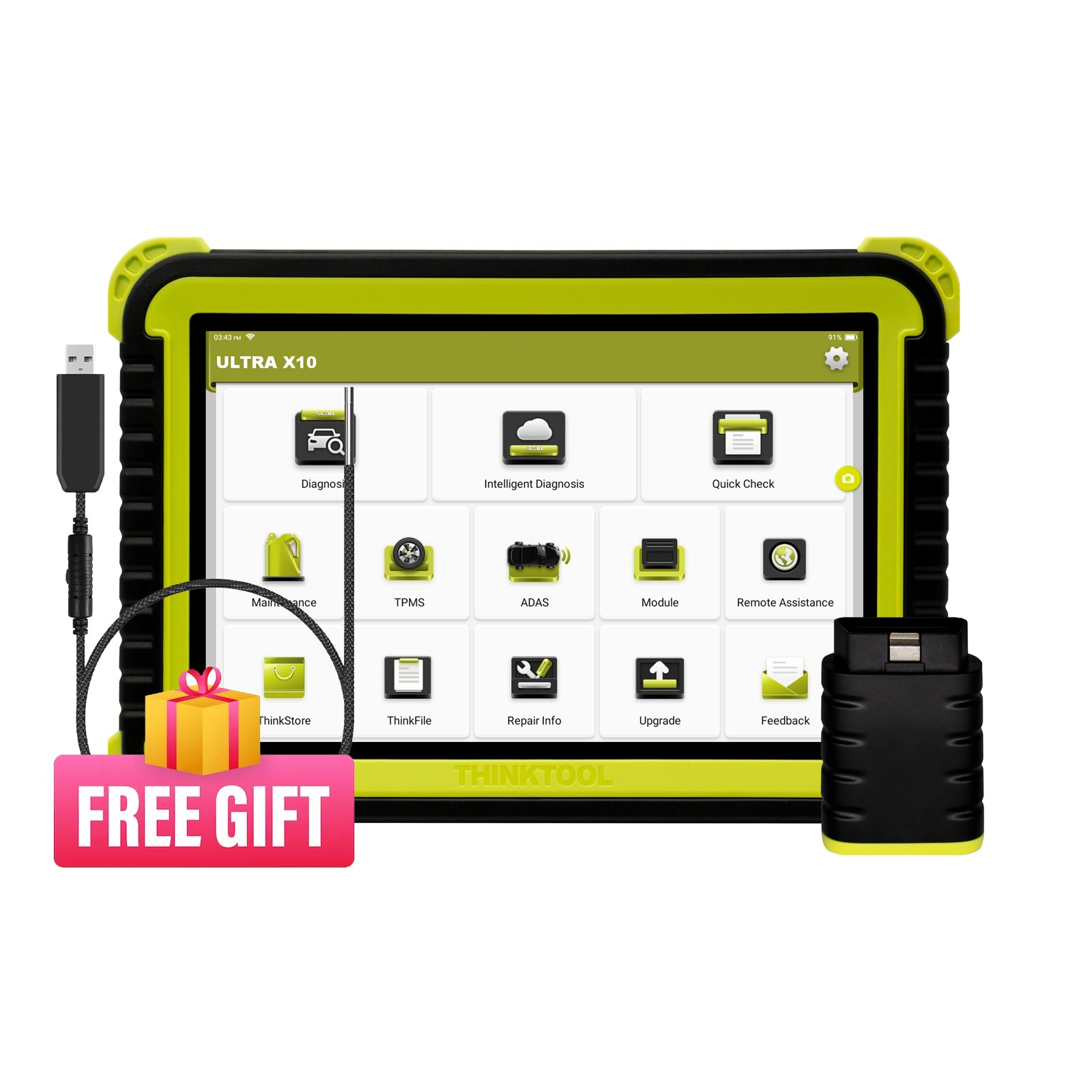 ULTRA X10 Advanced Vehicle Diagnostic Tool with Free USB Video Scope - 40% Off | Professional OBD2 Scanner for Car, Truck & SUV Diagnostics | Perfect for Mechanics & DIY Auto Repairs