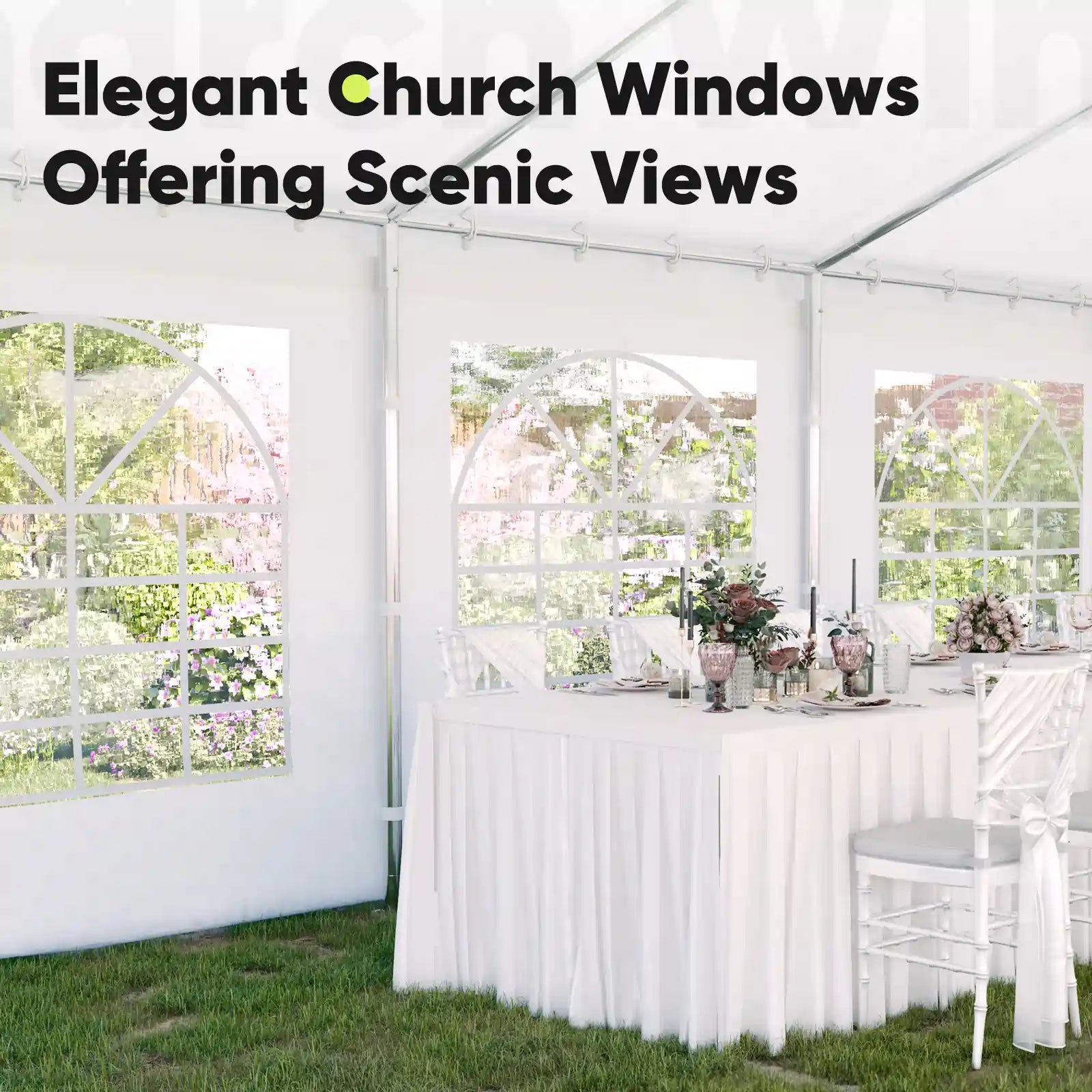 Quictent 20x30ft Large White Party Tent - Waterproof & UV Resistant for Outdoor Weddings, Events, and Gatherings