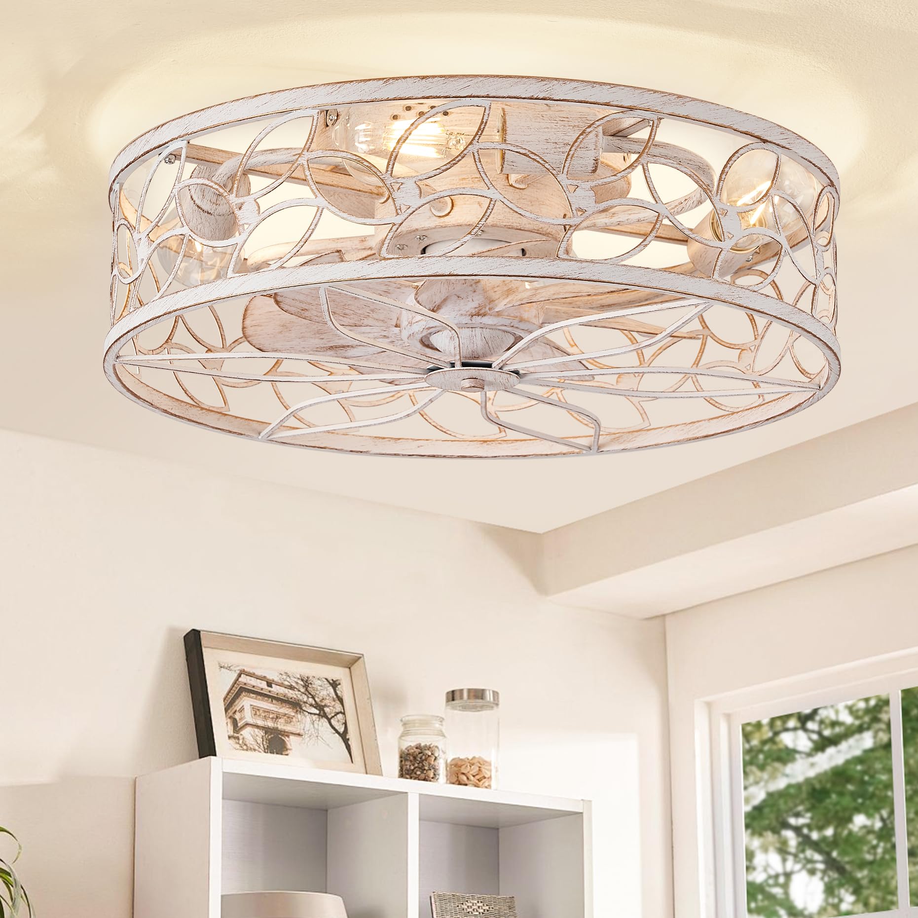 LEDIARY Bladeless Ceiling Fan with Light - 24
