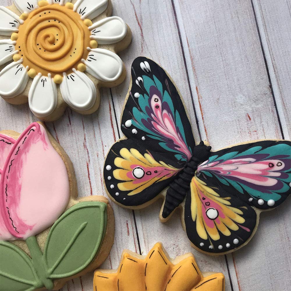 LILIAO Spring Butterfly Cookie Cutter Set - 4.5 x 3 Inch Stainless Steel Baking Tools for Cookies, Pastries, Fondant - Perfect for Easter, Birthday Parties & DIY Decorations