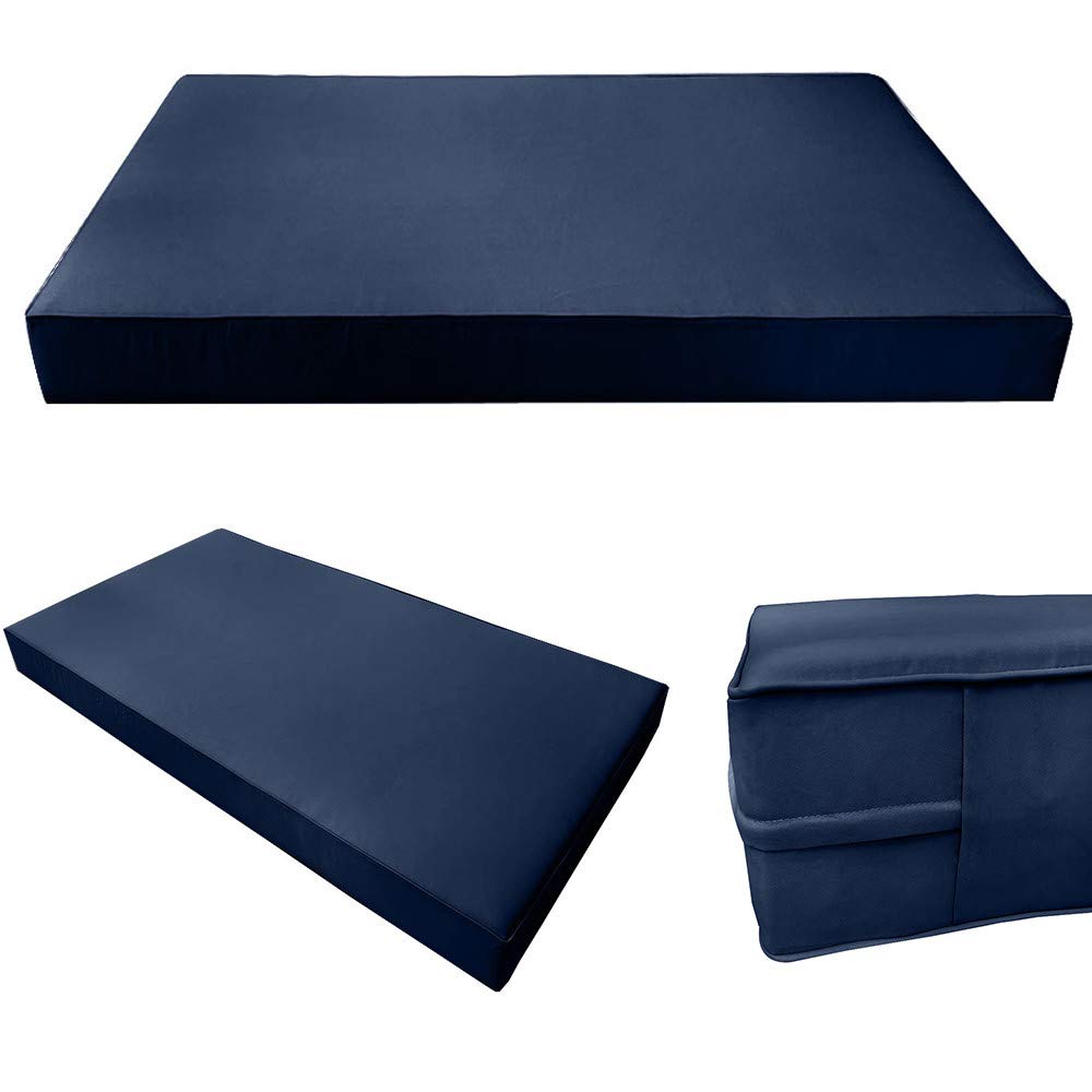 Prolinemax Outdoor Style 3 Crib Piped Trim Daybed Mattress Bolster Pillow Fitted Sheet Cover - Waterproof & Breathable Nursery Bedding Set - Perfect for Baby Cribs, Daybeds, and Toddler Beds