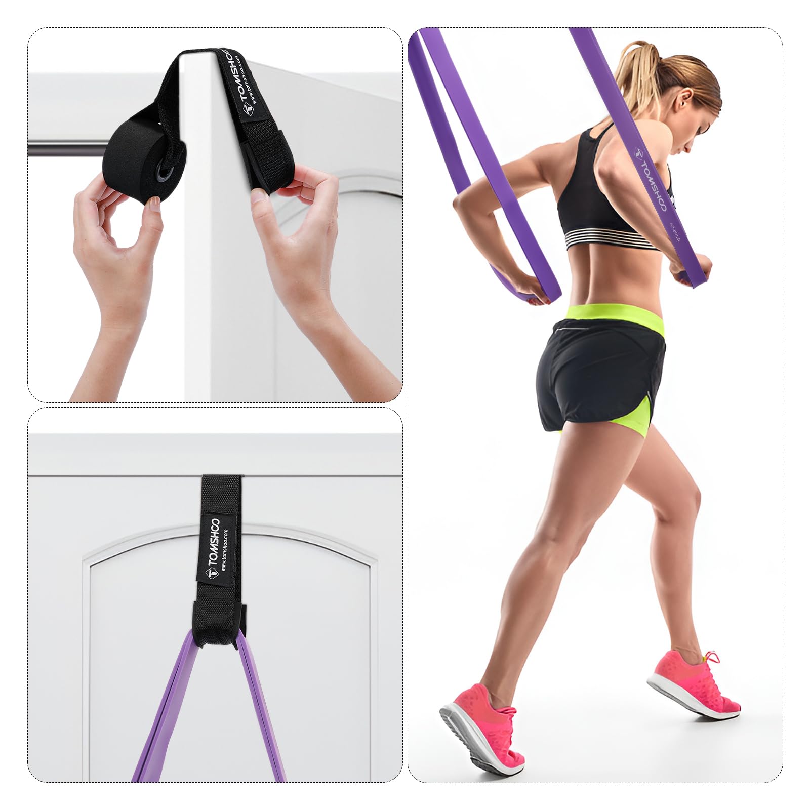 TOMSHOO Resistance Bands Set - 5-Piece Exercise Bands for Strength Training, Workout, Yoga & Physical Therapy | Perfect for Home Gym, Fitness, Pull Up Assistance & Rehabilitation (Men & Women)