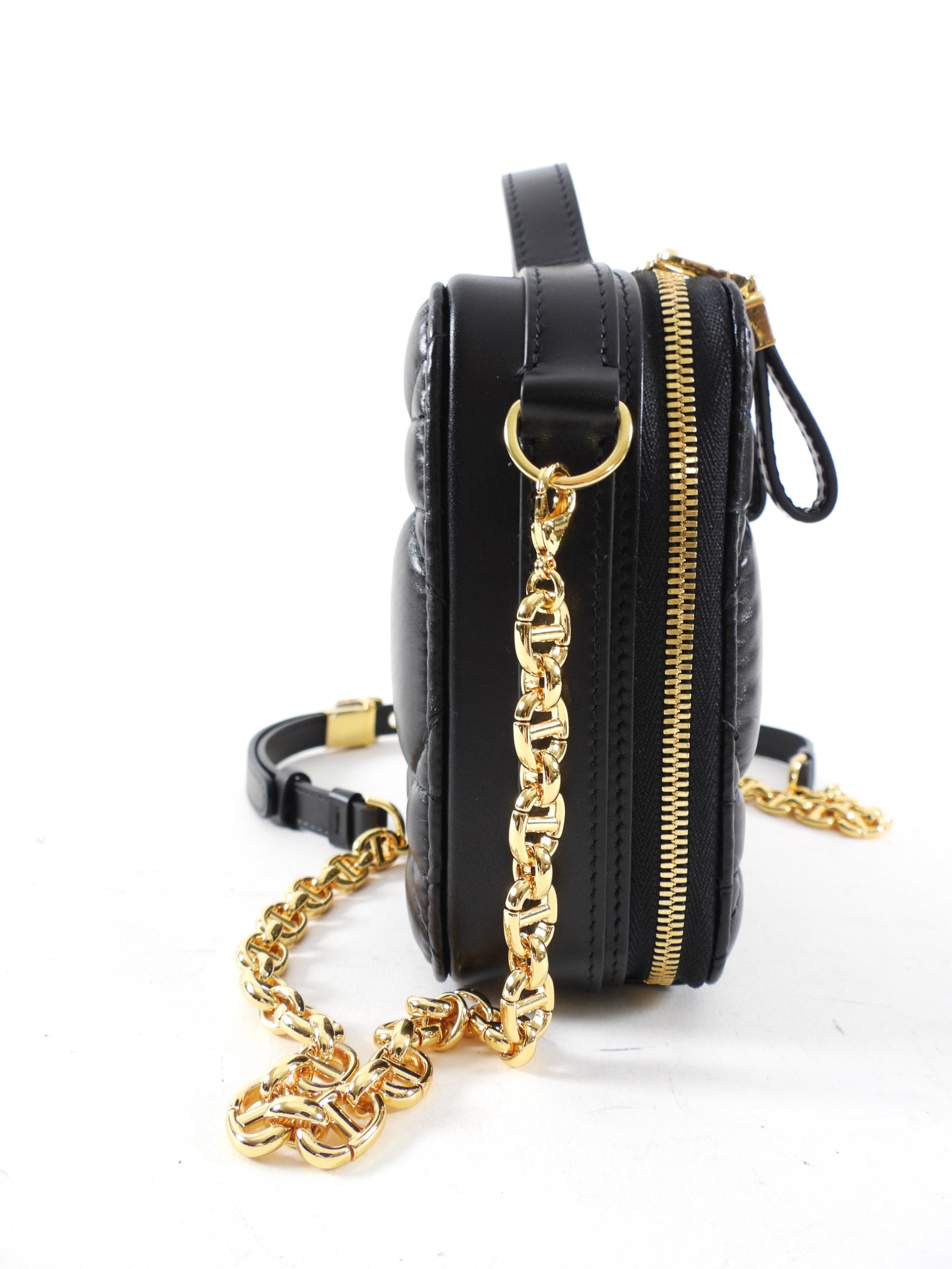 Dior Black Calfskin Cannage Box Caro Pouch Crossbody Zip Bag - Luxury Designer Handbag for Women, Perfect for Evening Parties & Date Nights